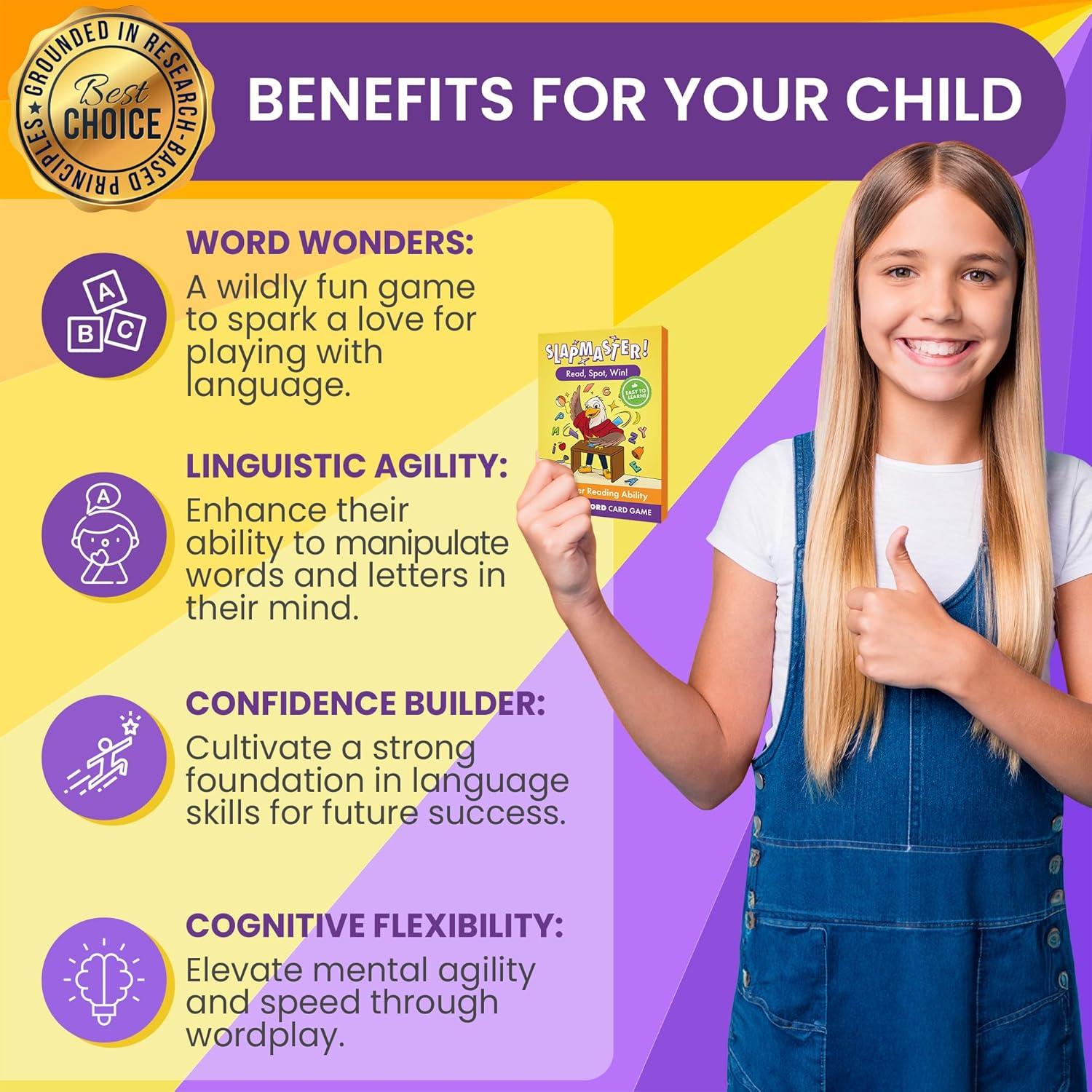 Juego de Cartas Educativo Slapmaster - FISH OR CHIPS - 2-5 Jugadores, 6+ Años