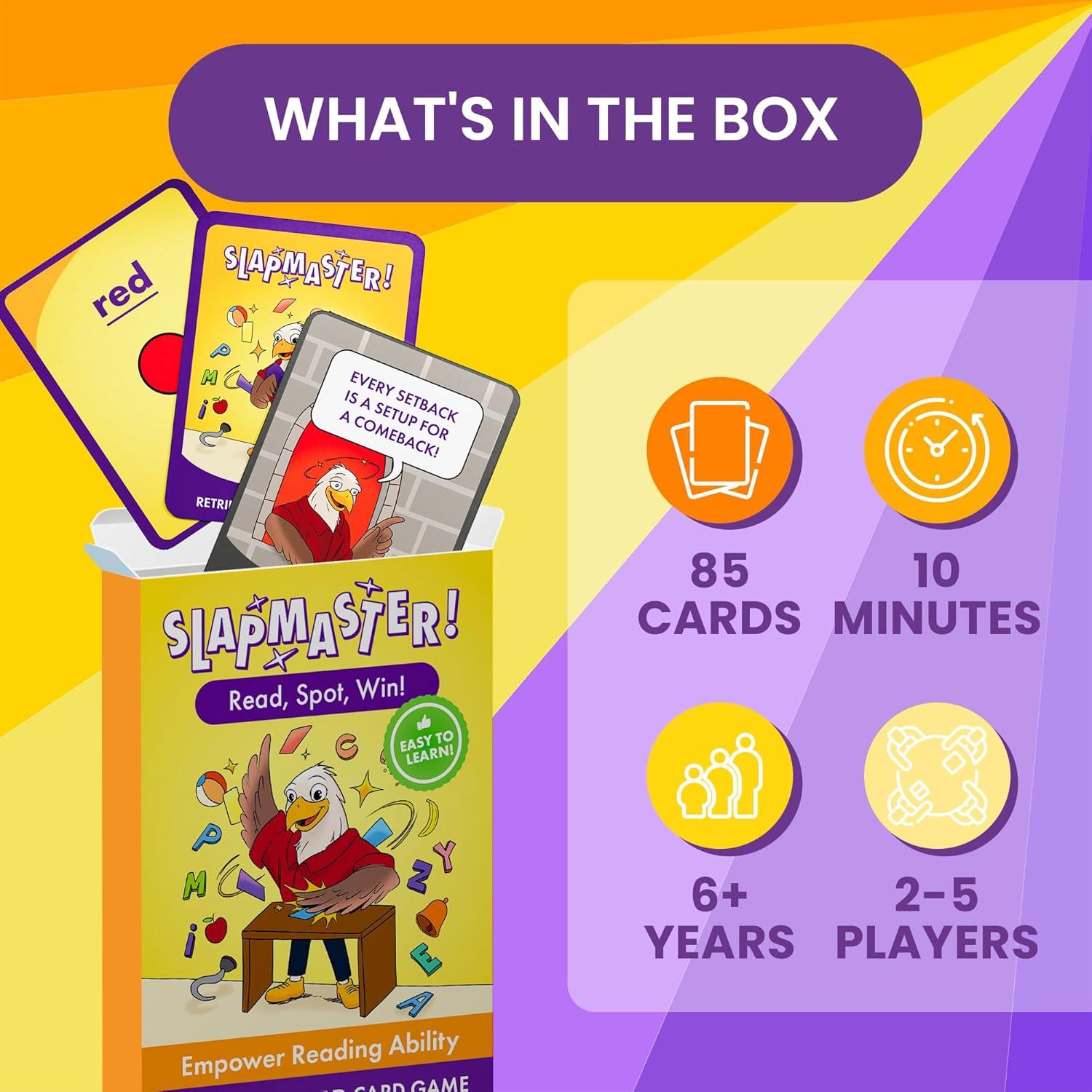 Juego de Cartas Educativo Slapmaster - FISH OR CHIPS - 2-5 Jugadores, 6+ Años