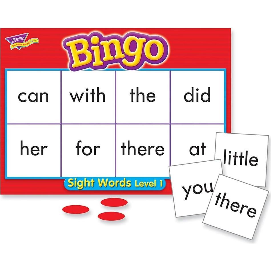 Juego de Bingo de Palabras de Vista TREND Nivel 1 - 36 Cartas