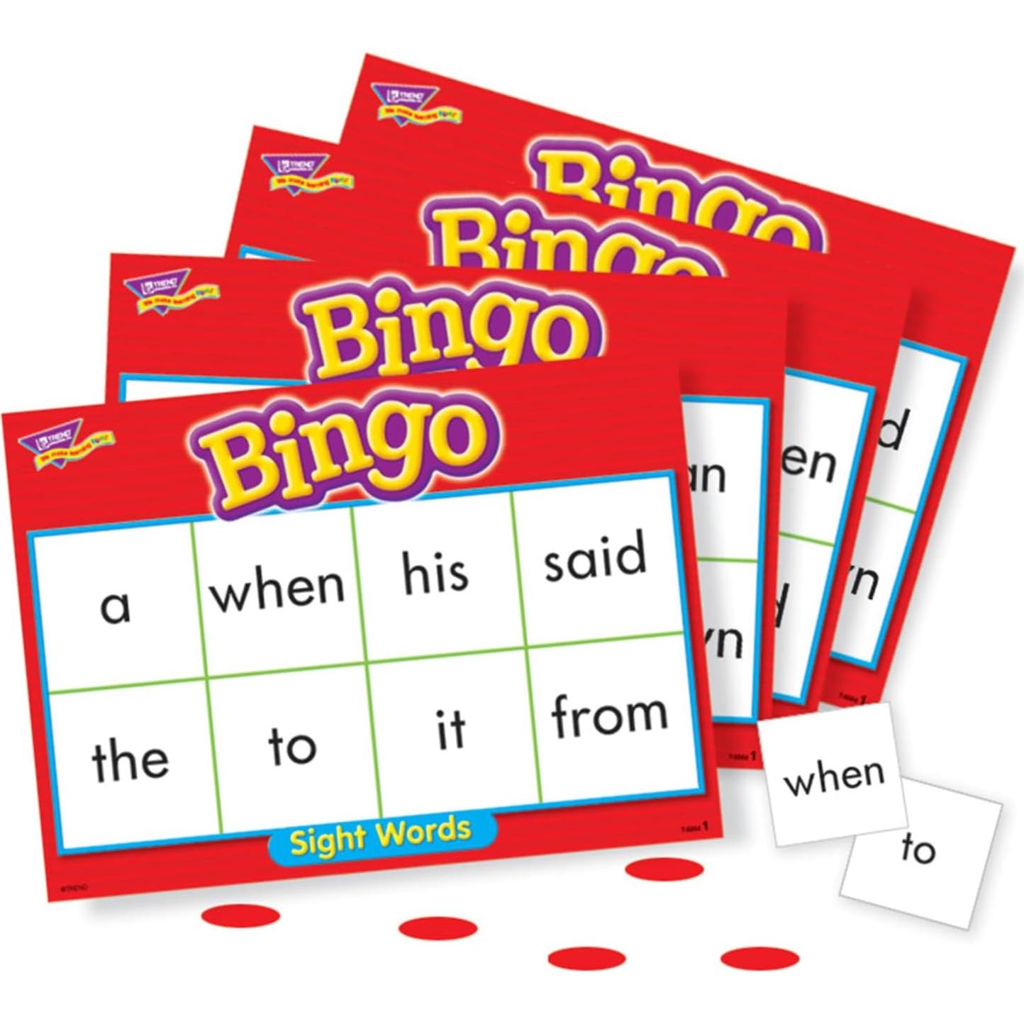 Juego de Bingo de Palabras de Vista TREND Nivel 1 - 36 Cartas