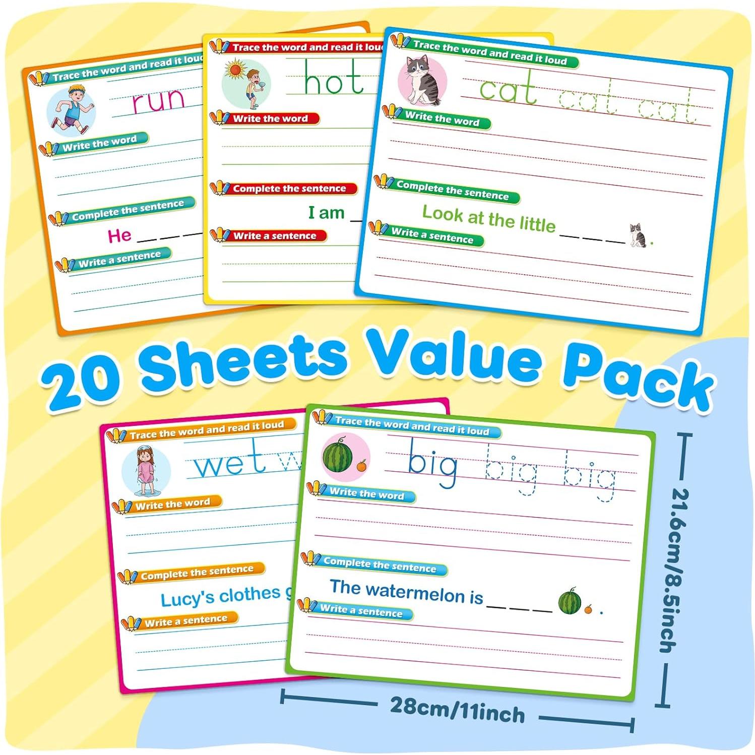 Tarjetas de Aprendizaje CVC para Niños - Escritura y Lectura