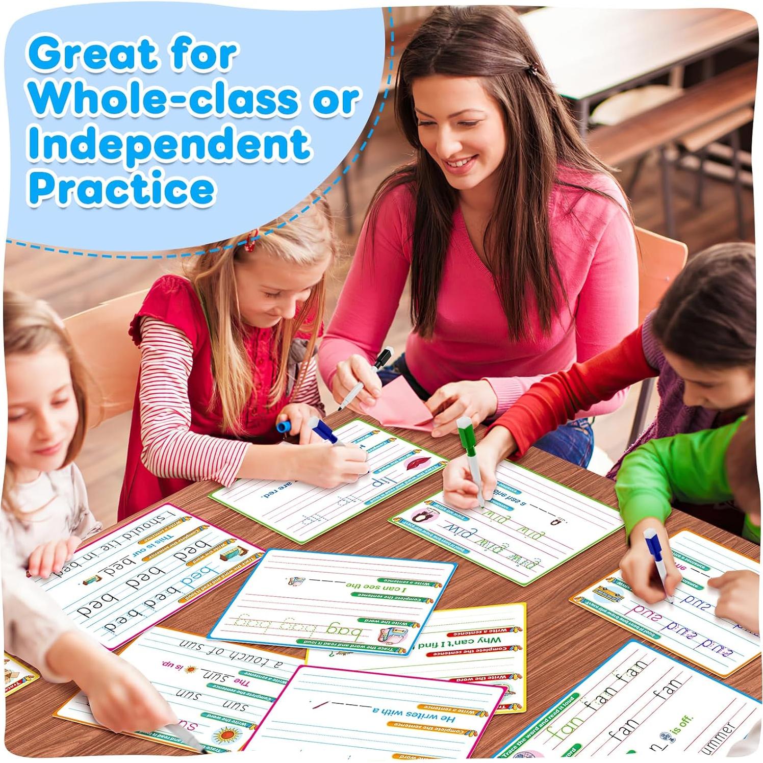 Tarjetas de Aprendizaje CVC para Niños - Escritura y Lectura