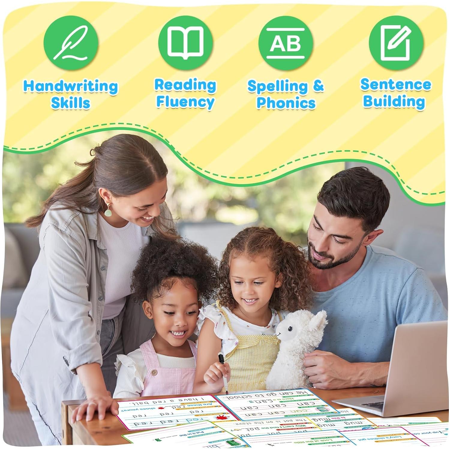 Tarjetas de Aprendizaje CVC para Niños - Escritura y Lectura