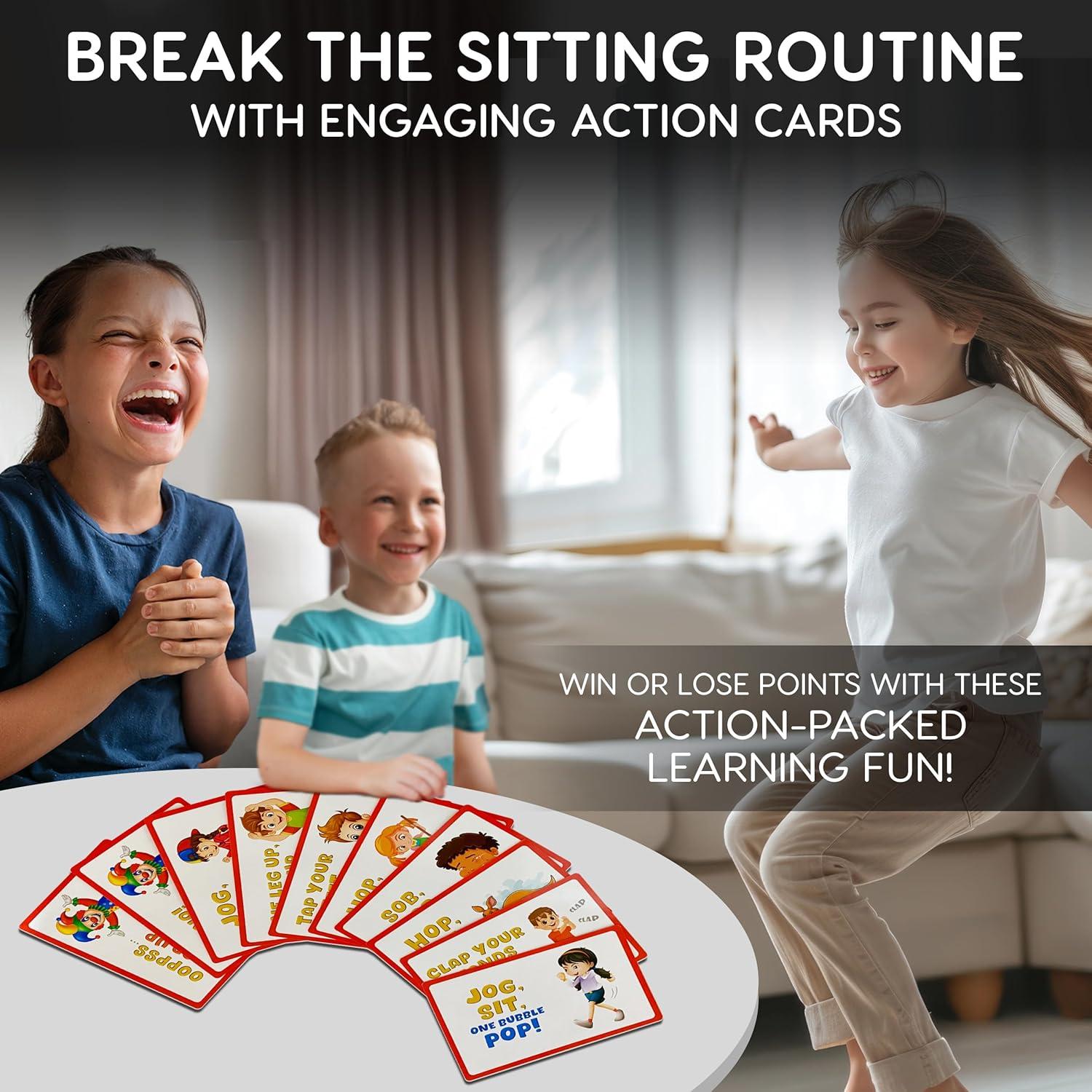 Juego de Fonética CVC KIDDIEWIZE con 110 Tarjetas y Bloques