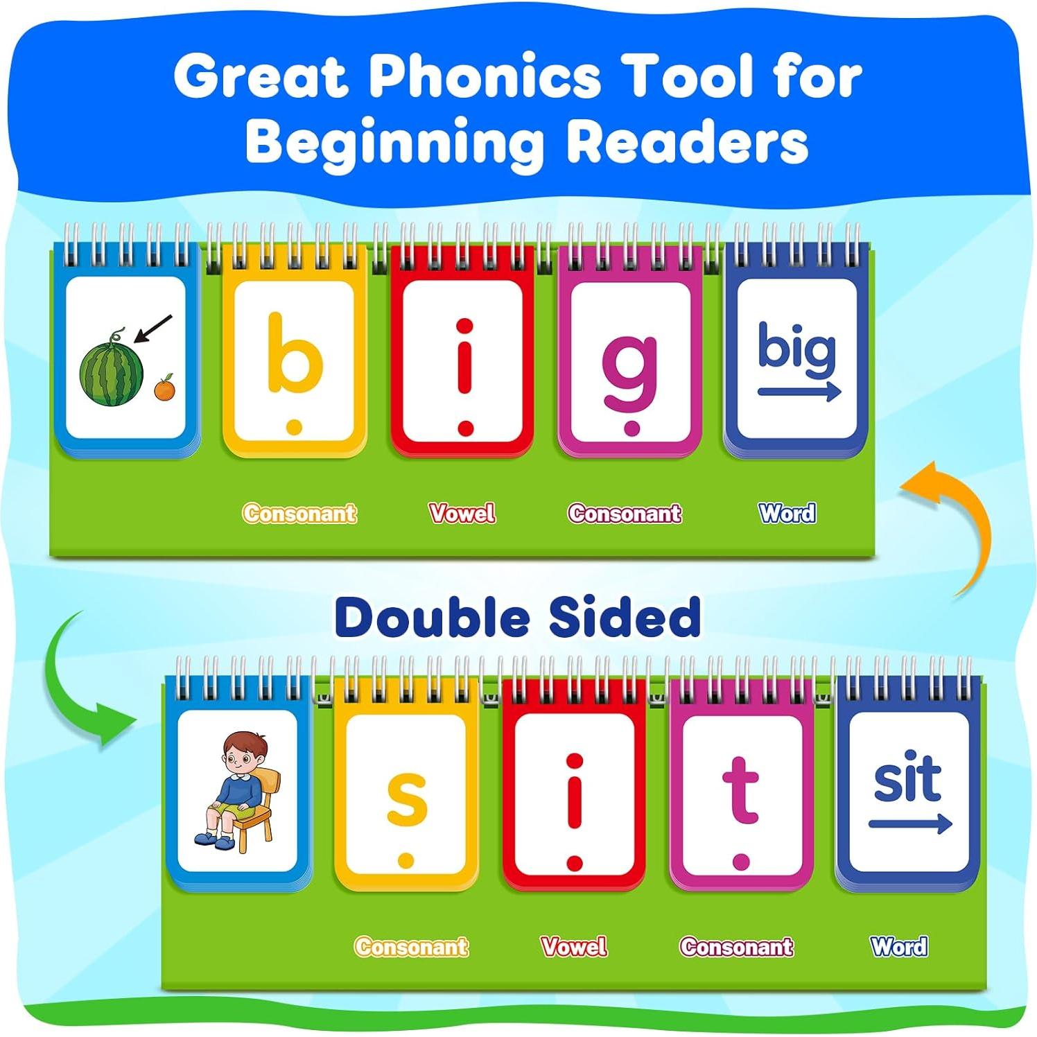 Juego de Tarjetas de Flash CVC para Aprendizaje Infantil - 82 Piezas