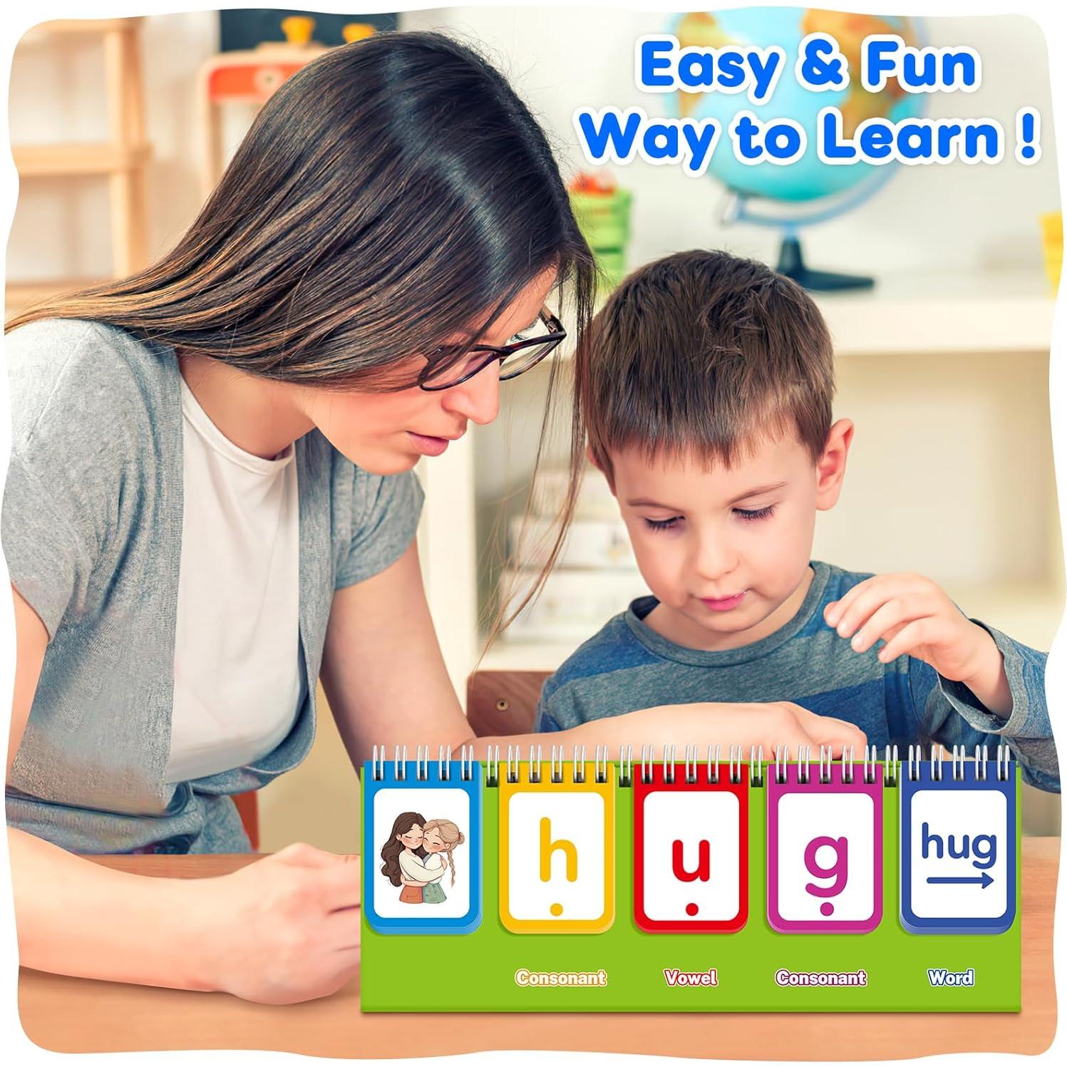 Juego de Tarjetas de Flash CVC para Aprendizaje Infantil - 82 Piezas