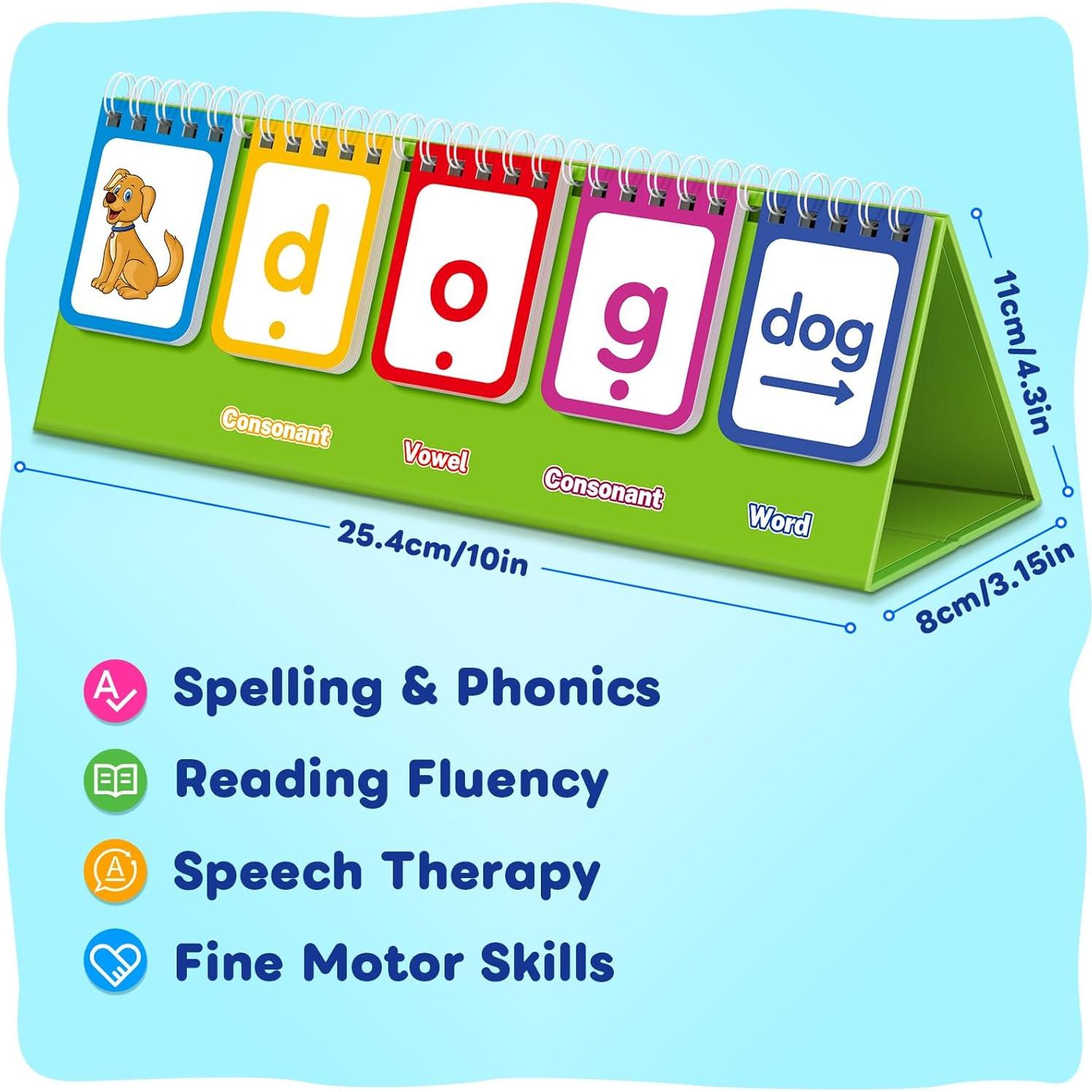 Juego de Tarjetas de Flash CVC para Aprendizaje Infantil - 82 Piezas