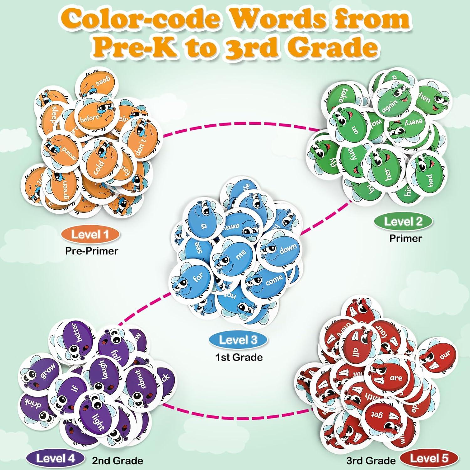 Juego de Palabras de Vista Torlam para Niños 3+ con Ranas