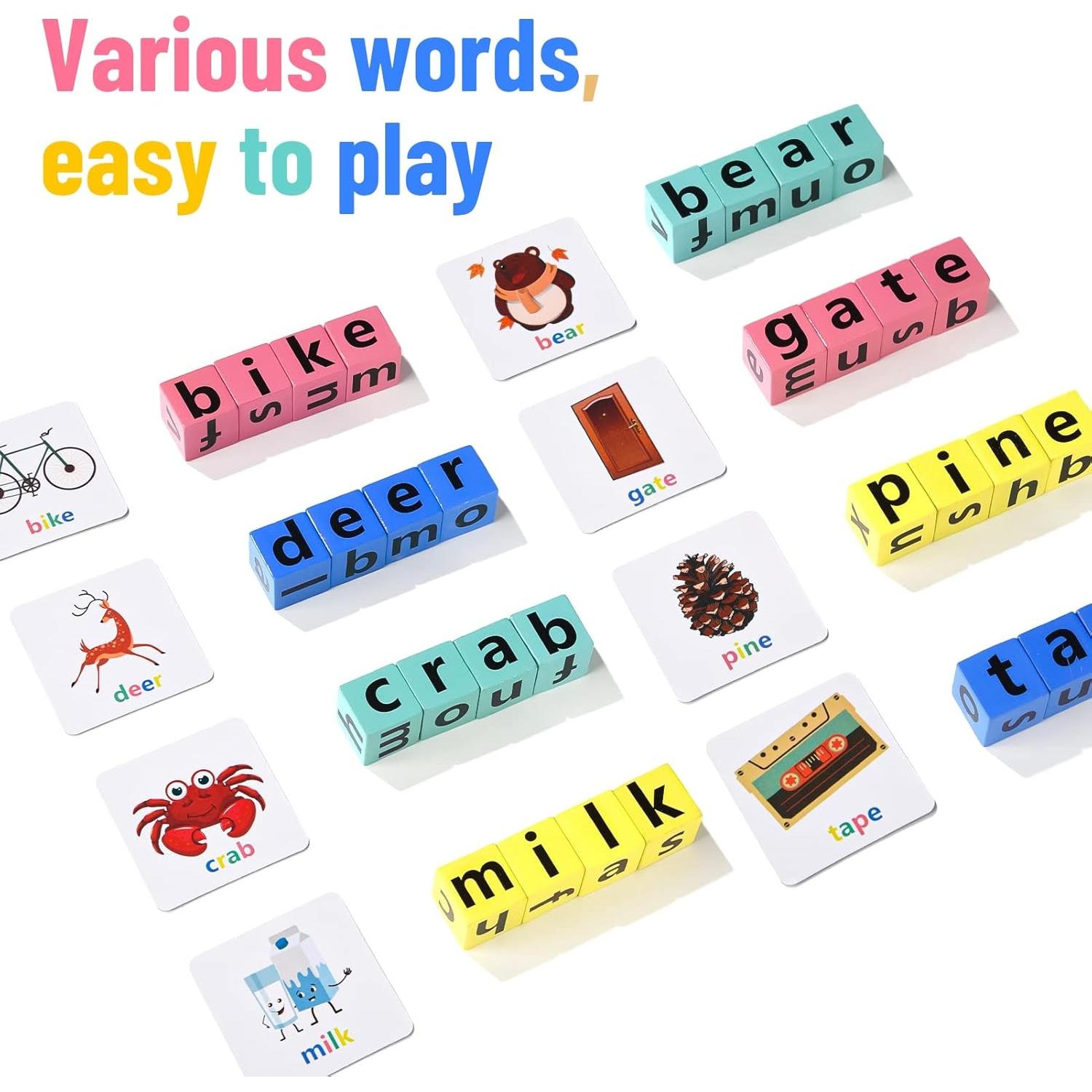 Juego de Ortografía de Bloques de Madera DragonflyDreams