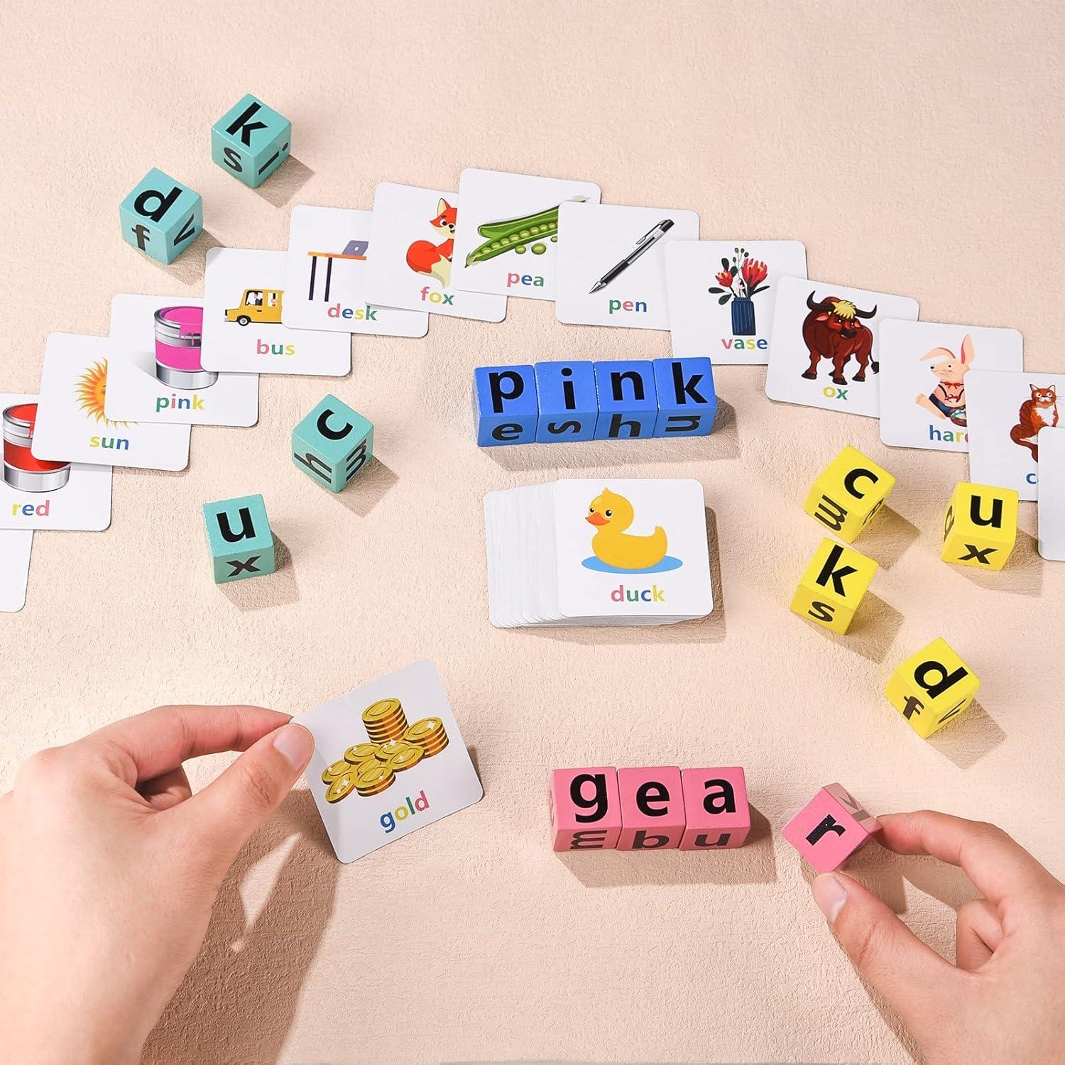 Juego de Ortografía de Bloques de Madera DragonflyDreams