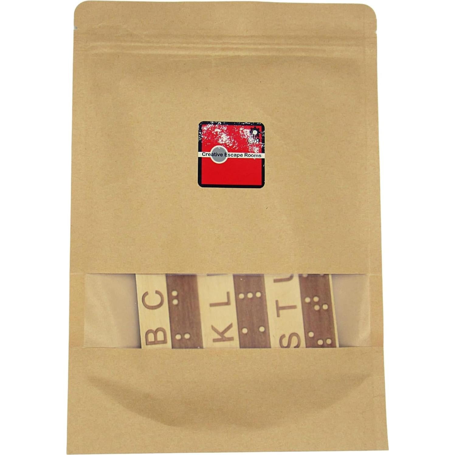 Tablero de Alfabeto Braille Creativo - Madera de Abeto - 18.29x11.18 cm