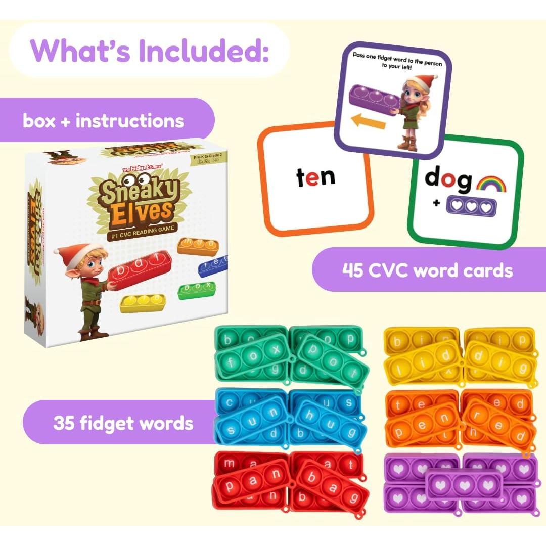 Juego Educativo Elfos Sigilosos - Aprendizaje de Lectura 3+ Años