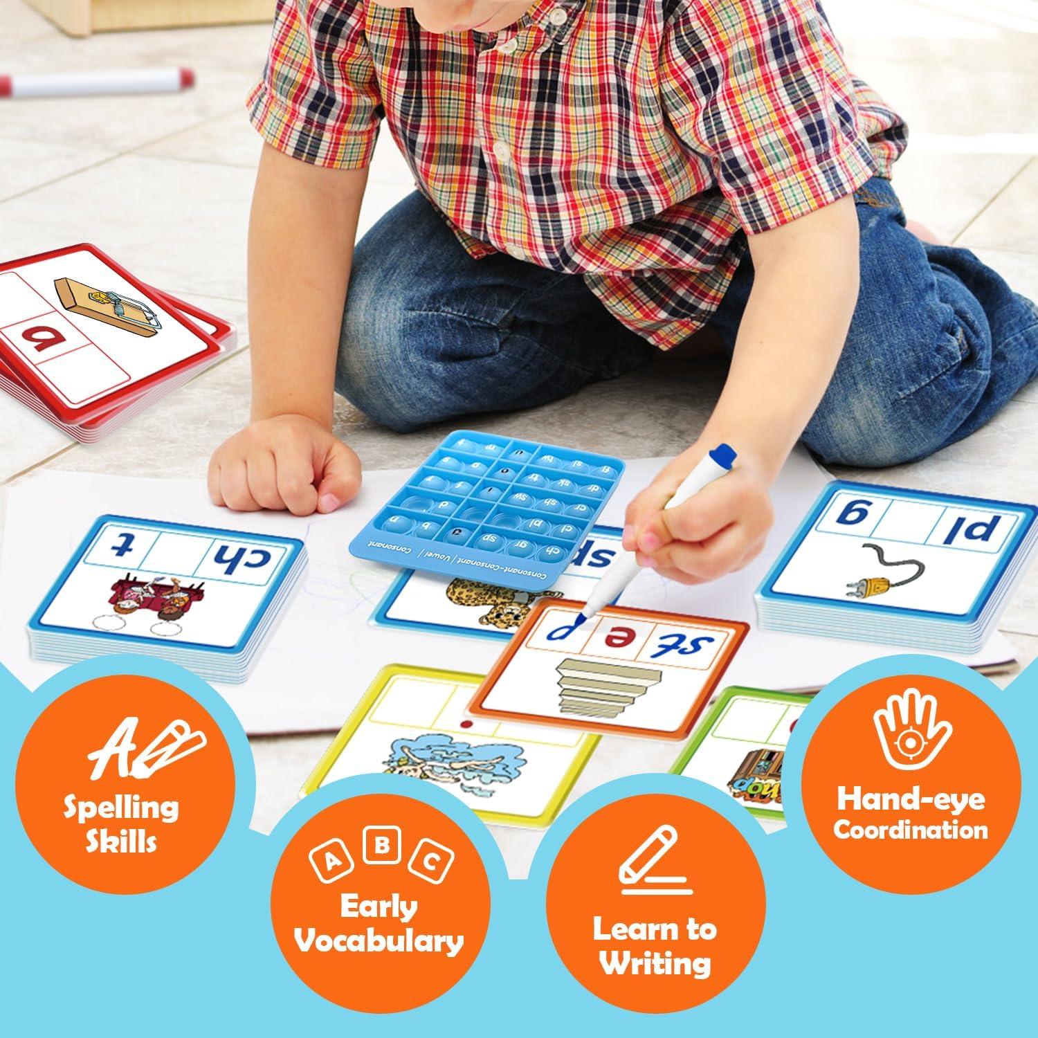 Juego de Palabras CVCC & CCVC Torlam - Tarjetas de Flash Educativas