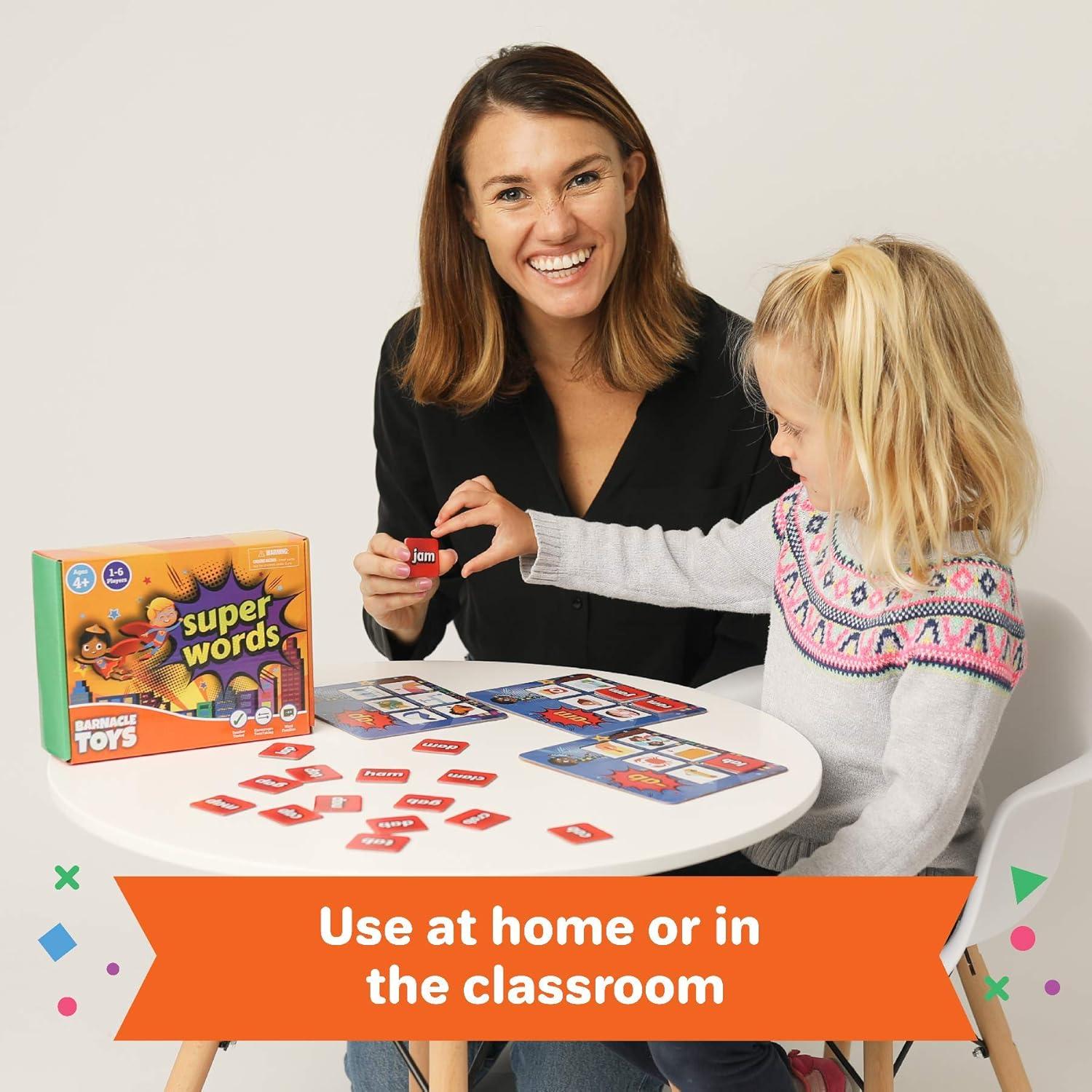 Juego de Palabras CVC Super Palabras Barnacle Toys - 132 Tarjetas