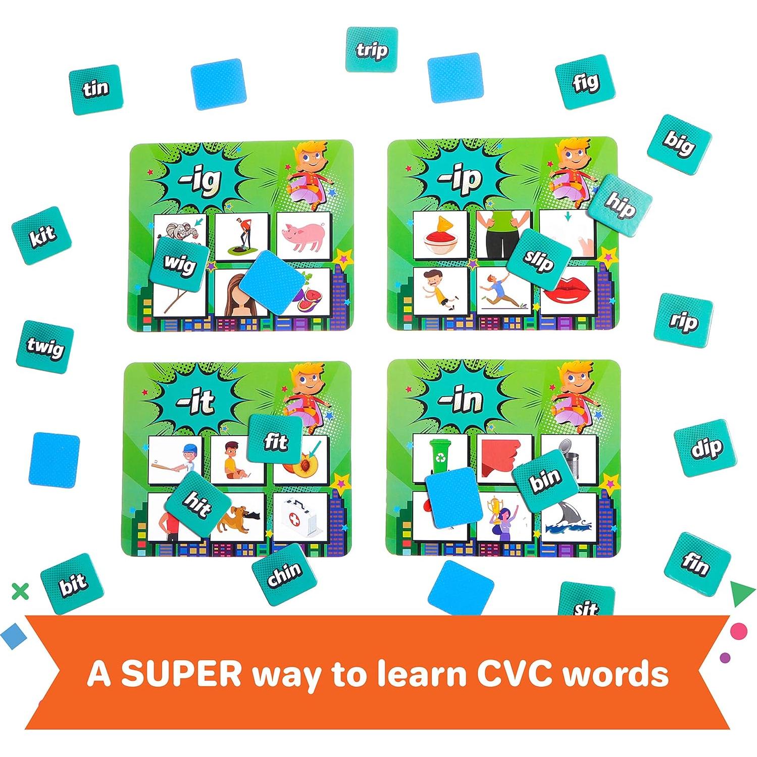 Juego de Palabras CVC Super Palabras Barnacle Toys - 132 Tarjetas