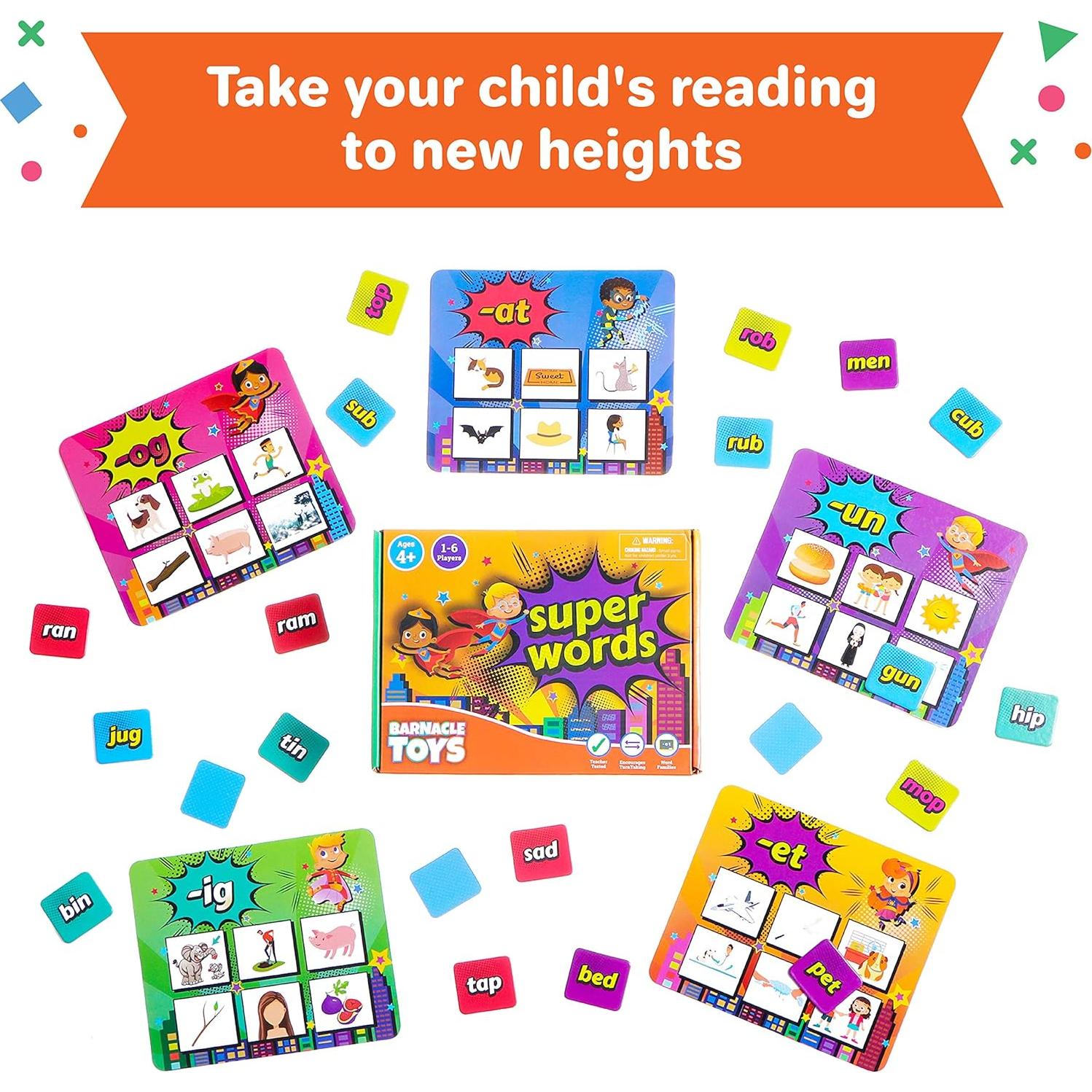 Juego de Palabras CVC Super Palabras Barnacle Toys - 132 Tarjetas