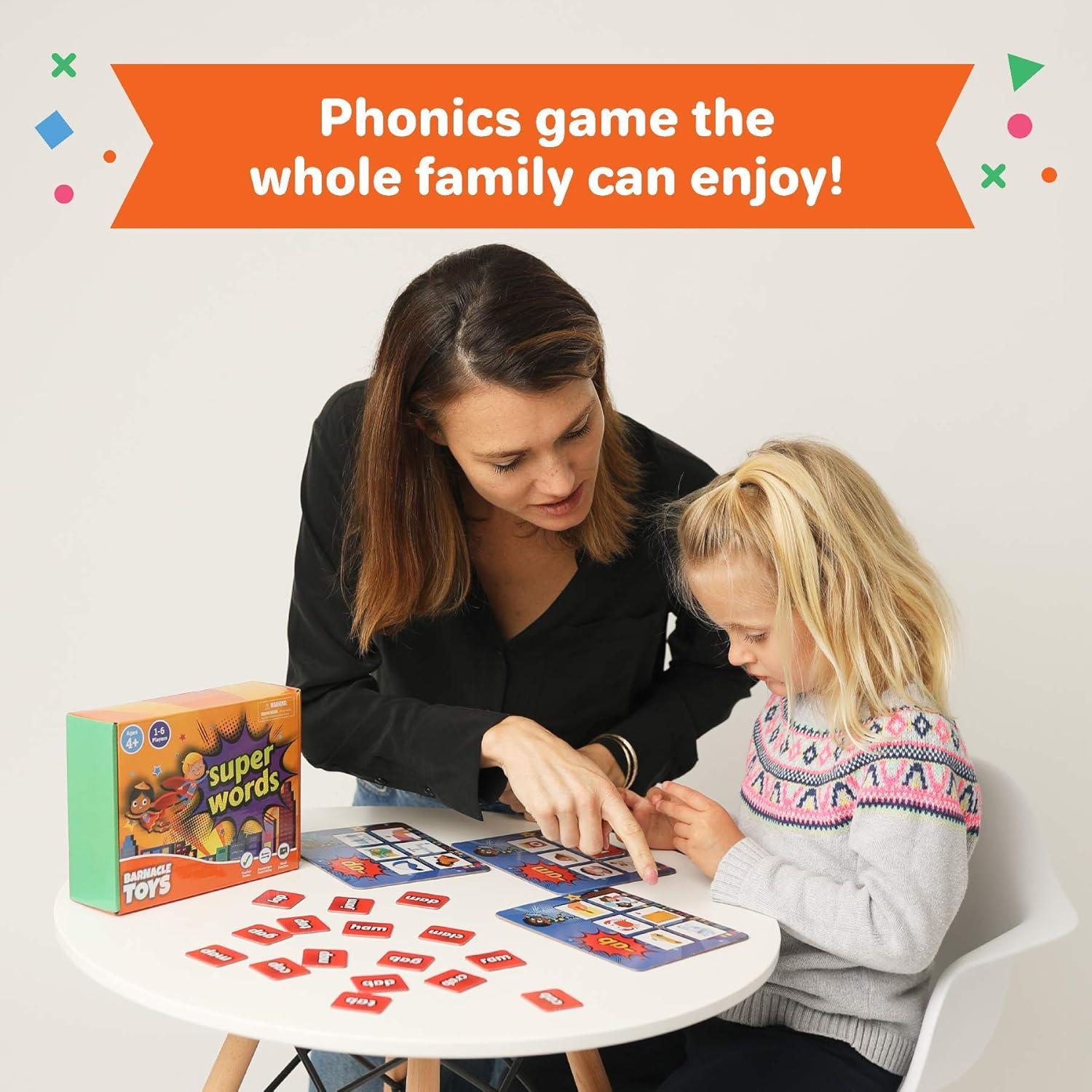 Juego de Palabras CVC Super Palabras Barnacle Toys - 132 Tarjetas