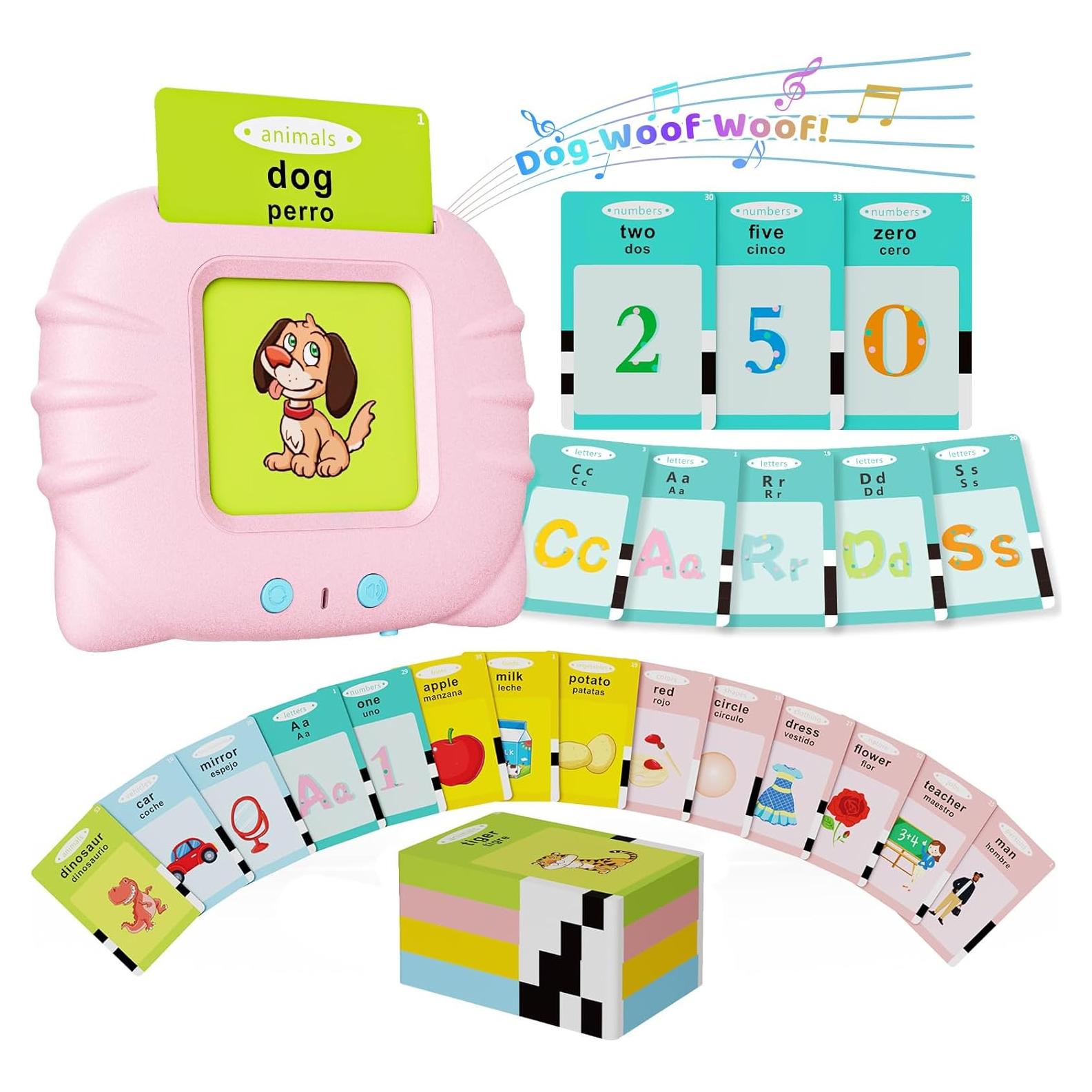 Tarjetas Flash Bilingües Aullsaty para Niños 1-6 Años