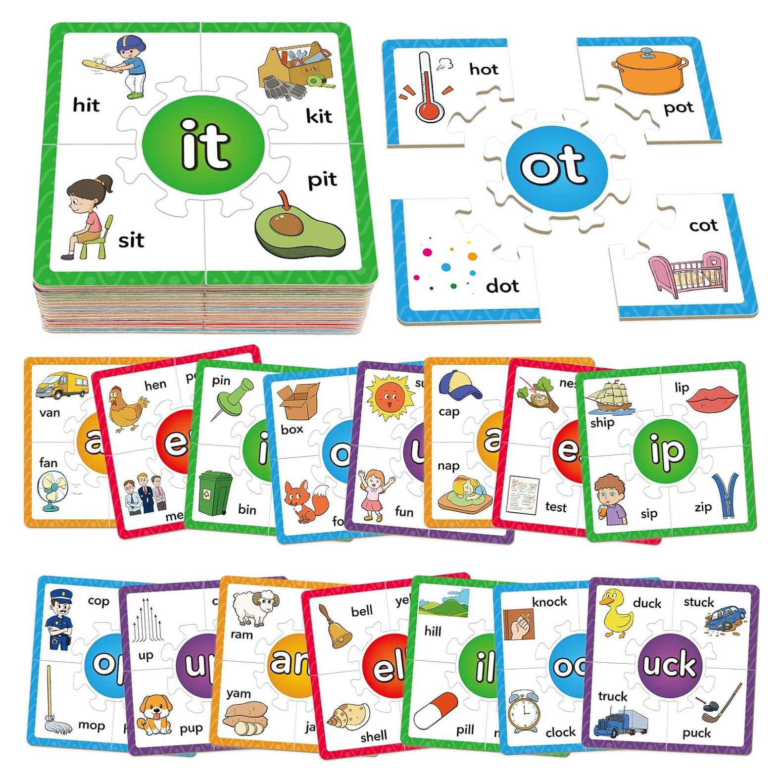 Rompecabezas Fonéticos Torlam - 15 Tarjetas Didácticas para Niños