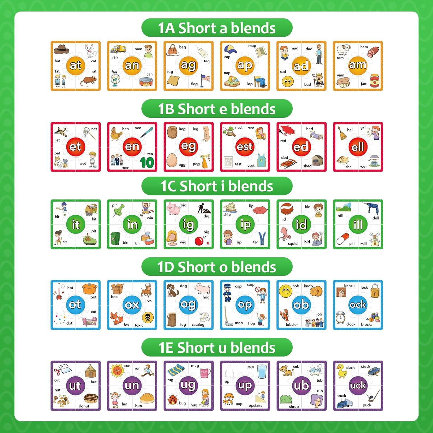 Rompecabezas Fonéticos Torlam - 15 Tarjetas Didácticas para Niños