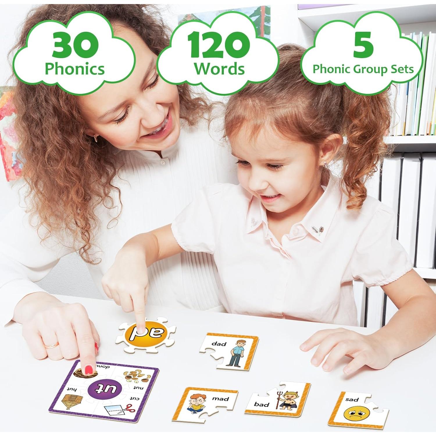 Rompecabezas Fonéticos Torlam - 15 Tarjetas Didácticas para Niños