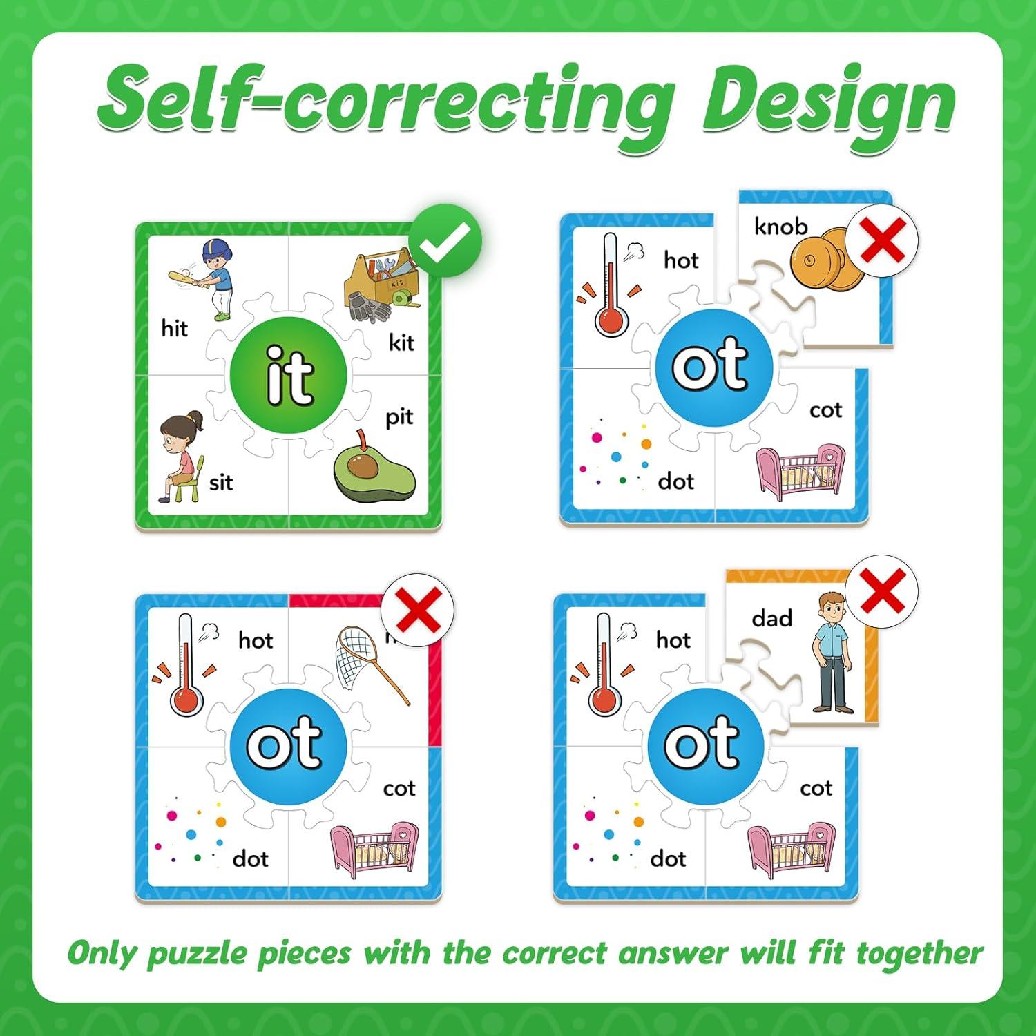 Rompecabezas Fonéticos Torlam - 15 Tarjetas Didácticas para Niños