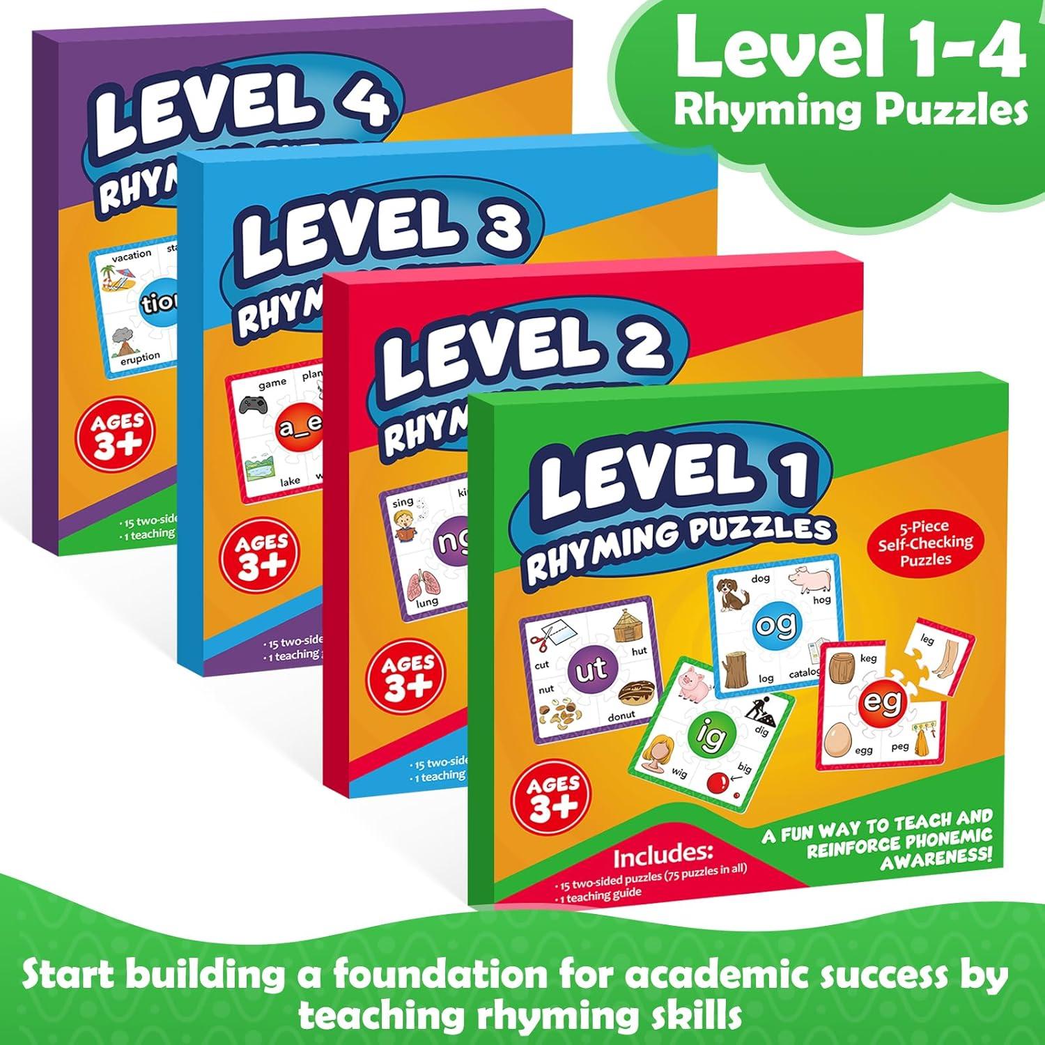 Rompecabezas Fonéticos Torlam - 15 Tarjetas Didácticas para Niños