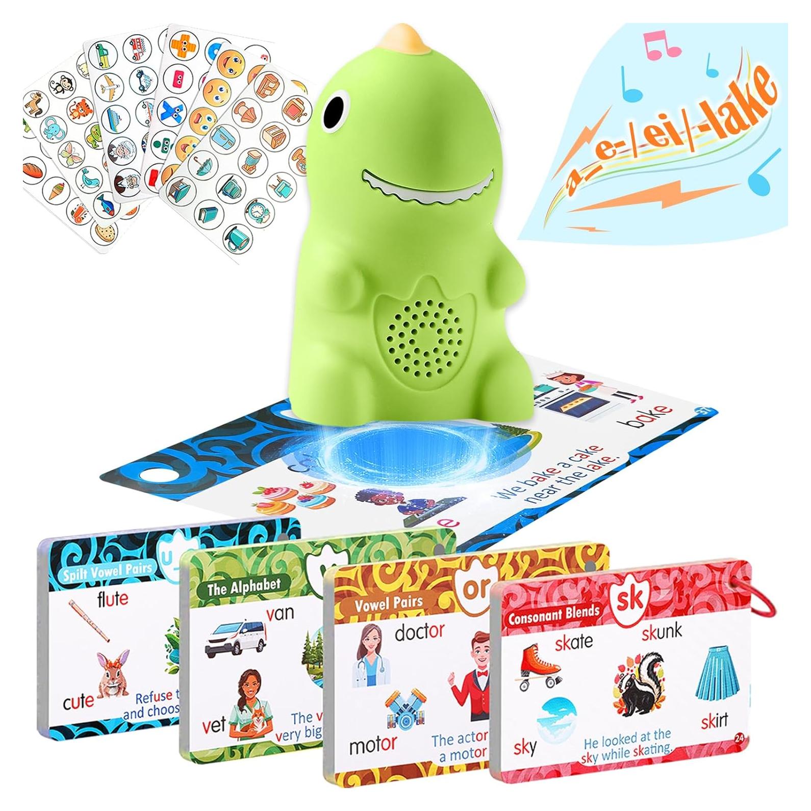 Tarjetas de Flash Hablantes Brakverla con Lápiz Dinosaurio 75 Tarjetas