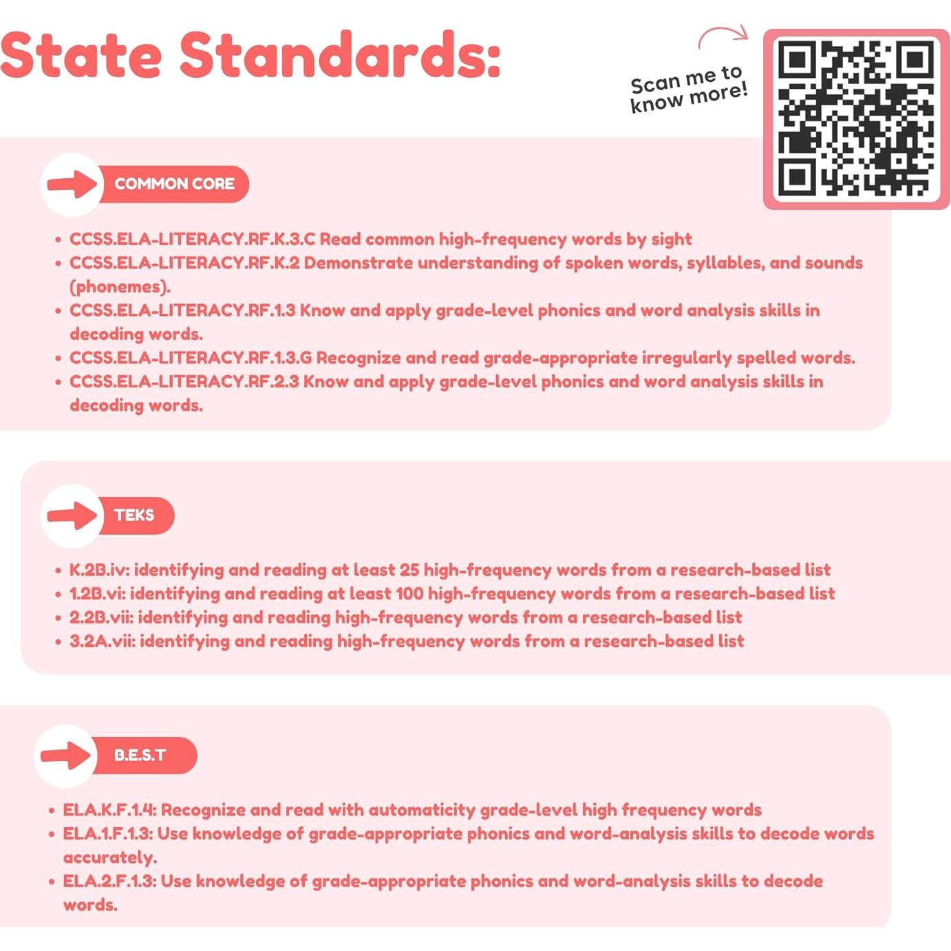 Juego de Fidget Palabras de Vista - Aprendizaje Divertido 36m-8a