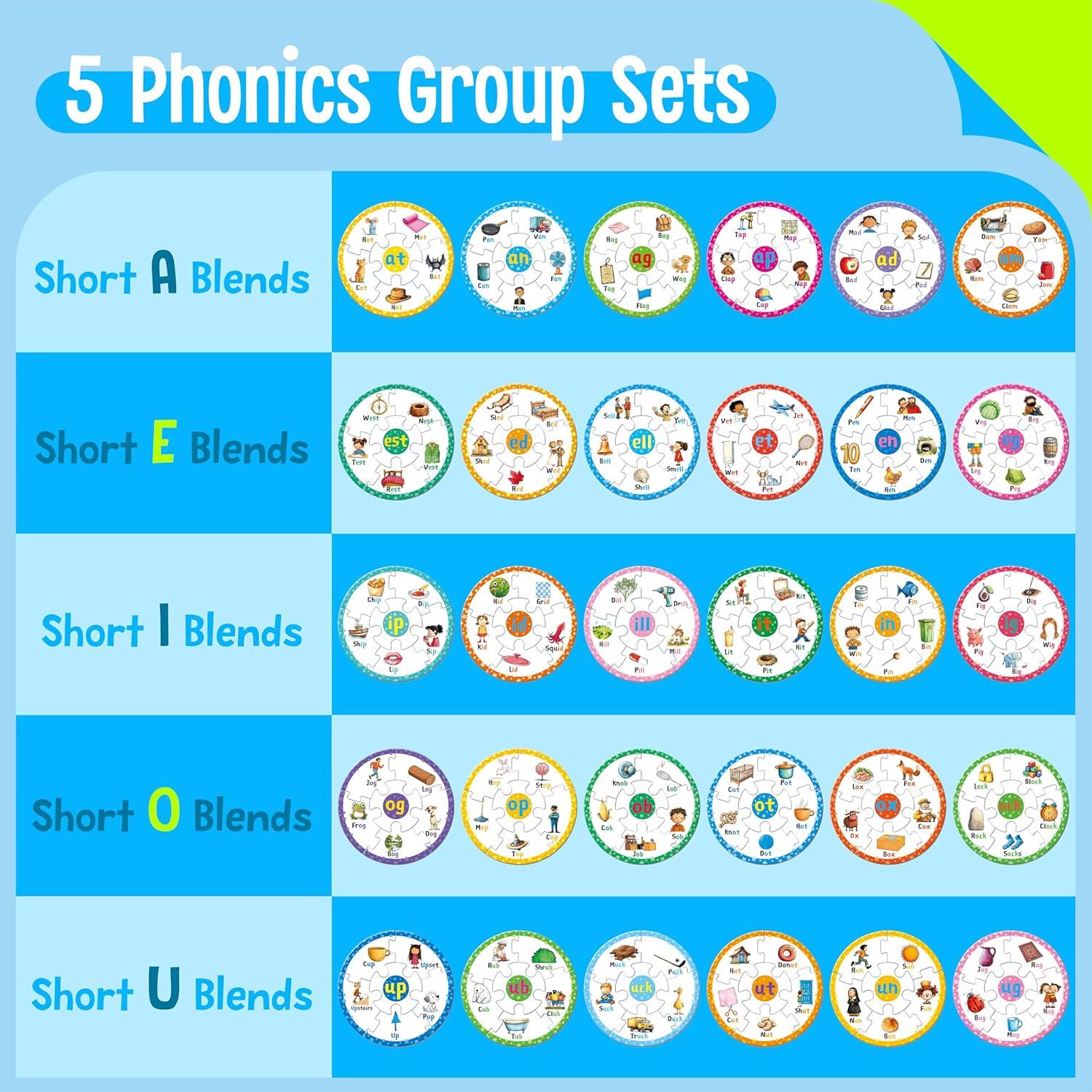 Rompecabezas Fonético SpriteGru 30 Tarjetas Educativas Niños