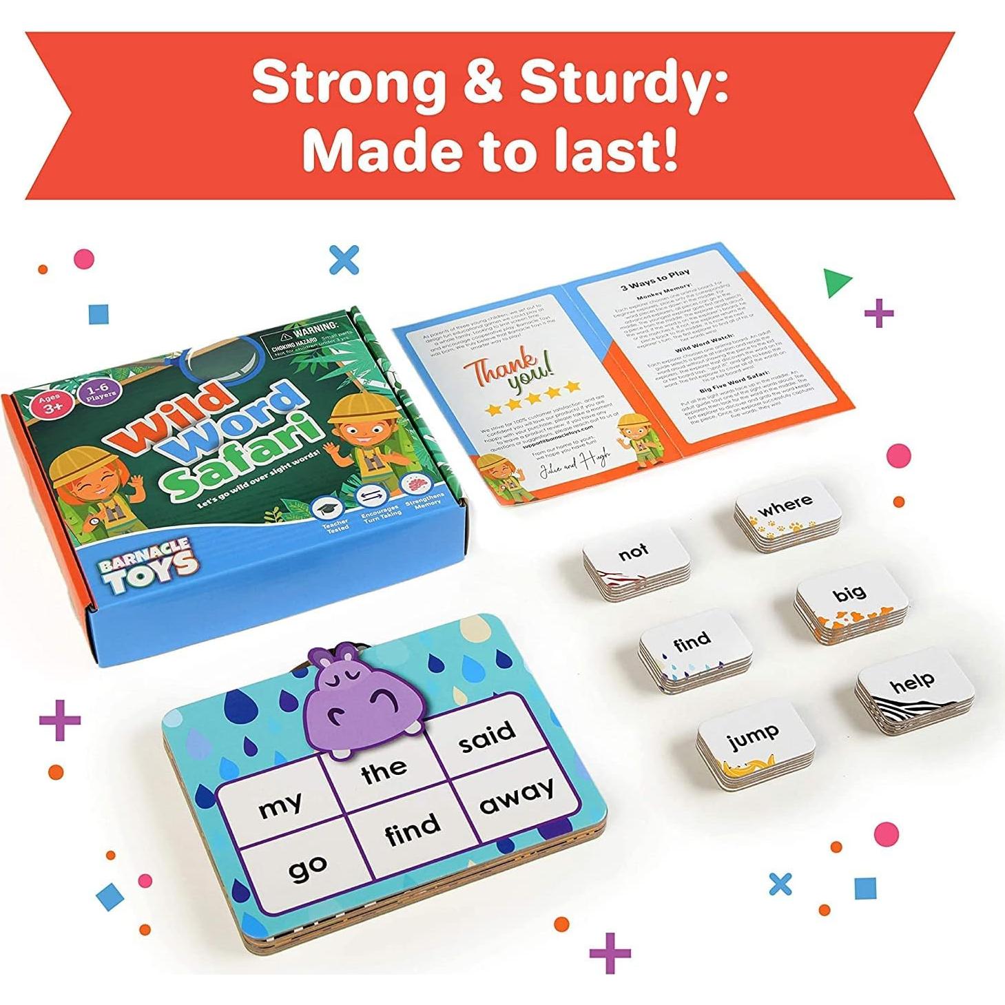 Juego de Lectura Safari de Palabras Salvajes - Melby Toys