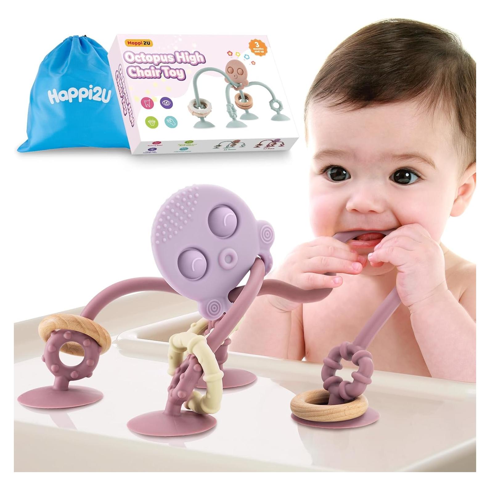 Juguete de Dentición para Bebés Happi2U Rosa con Ventosa