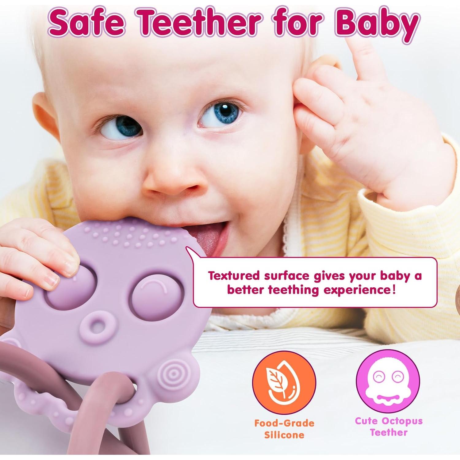 Juguete de Dentición para Bebés Happi2U Rosa con Ventosa