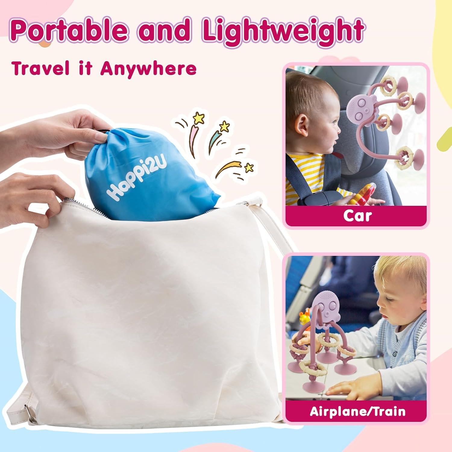 Juguete de Dentición para Bebés Happi2U Rosa con Ventosa