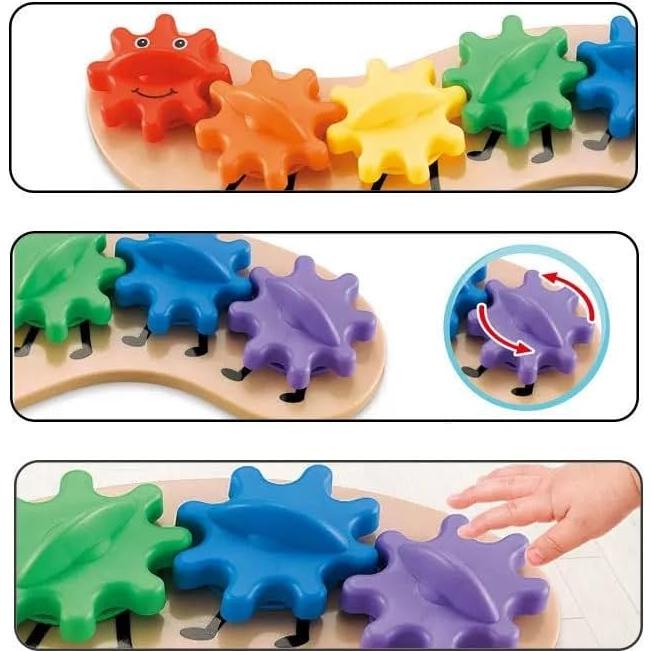 Juguete de Engranaje de Oruga Arcoíris Coslada - 6 Engranajes Intercambiables