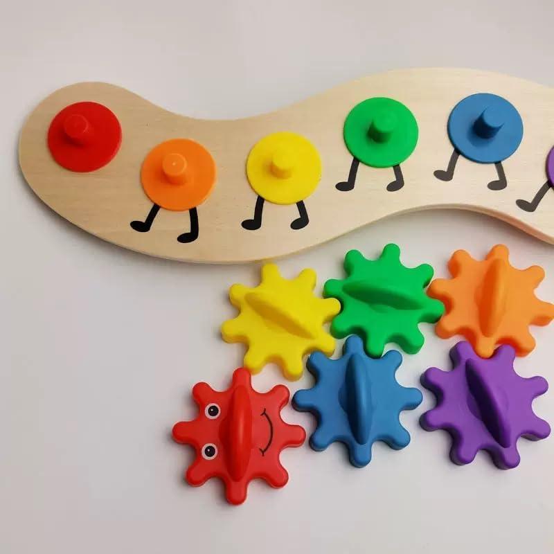 Juguete de Engranaje de Oruga Arcoíris Coslada - 6 Engranajes Intercambiables