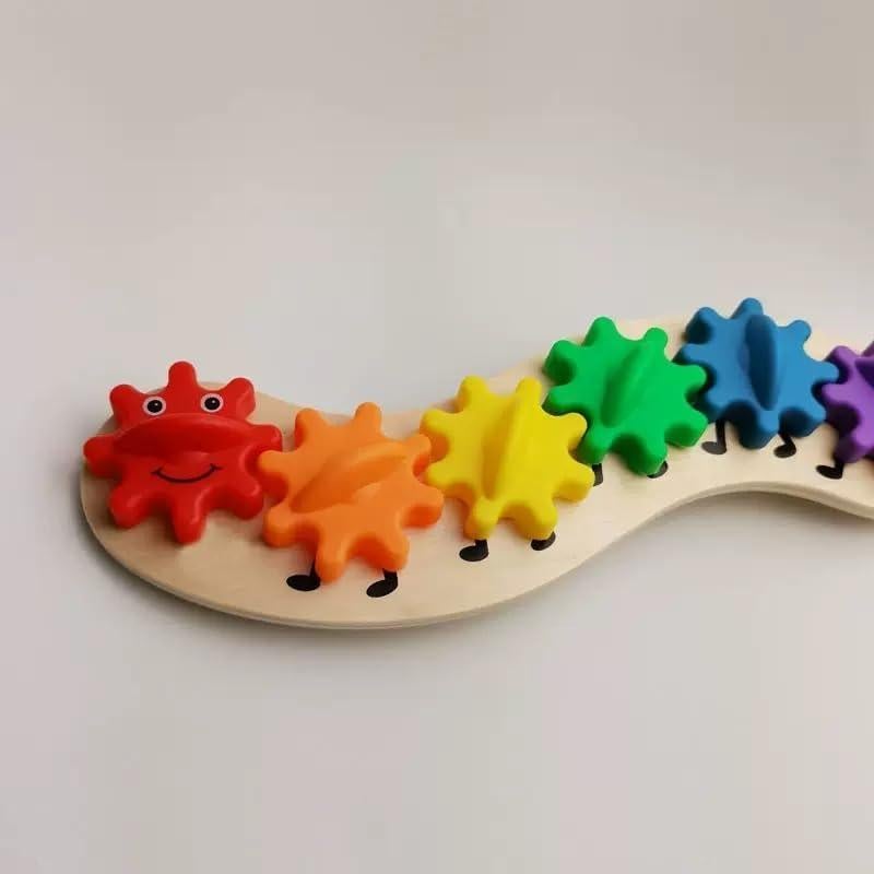 Juguete de Engranaje de Oruga Arcoíris Coslada - 6 Engranajes Intercambiables