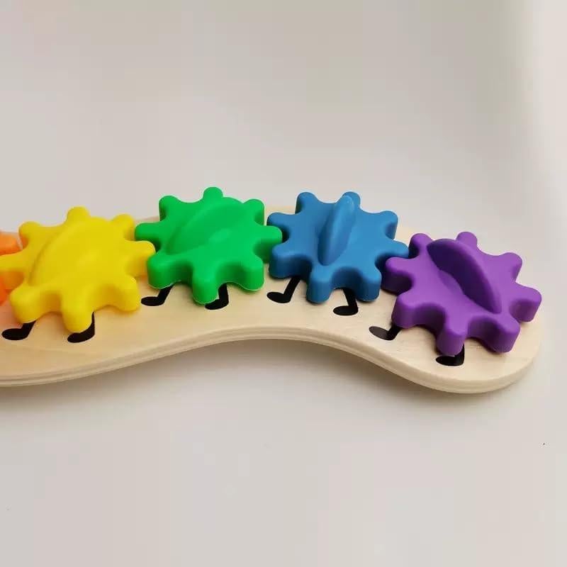 Juguete de Engranaje de Oruga Arcoíris Coslada - 6 Engranajes Intercambiables