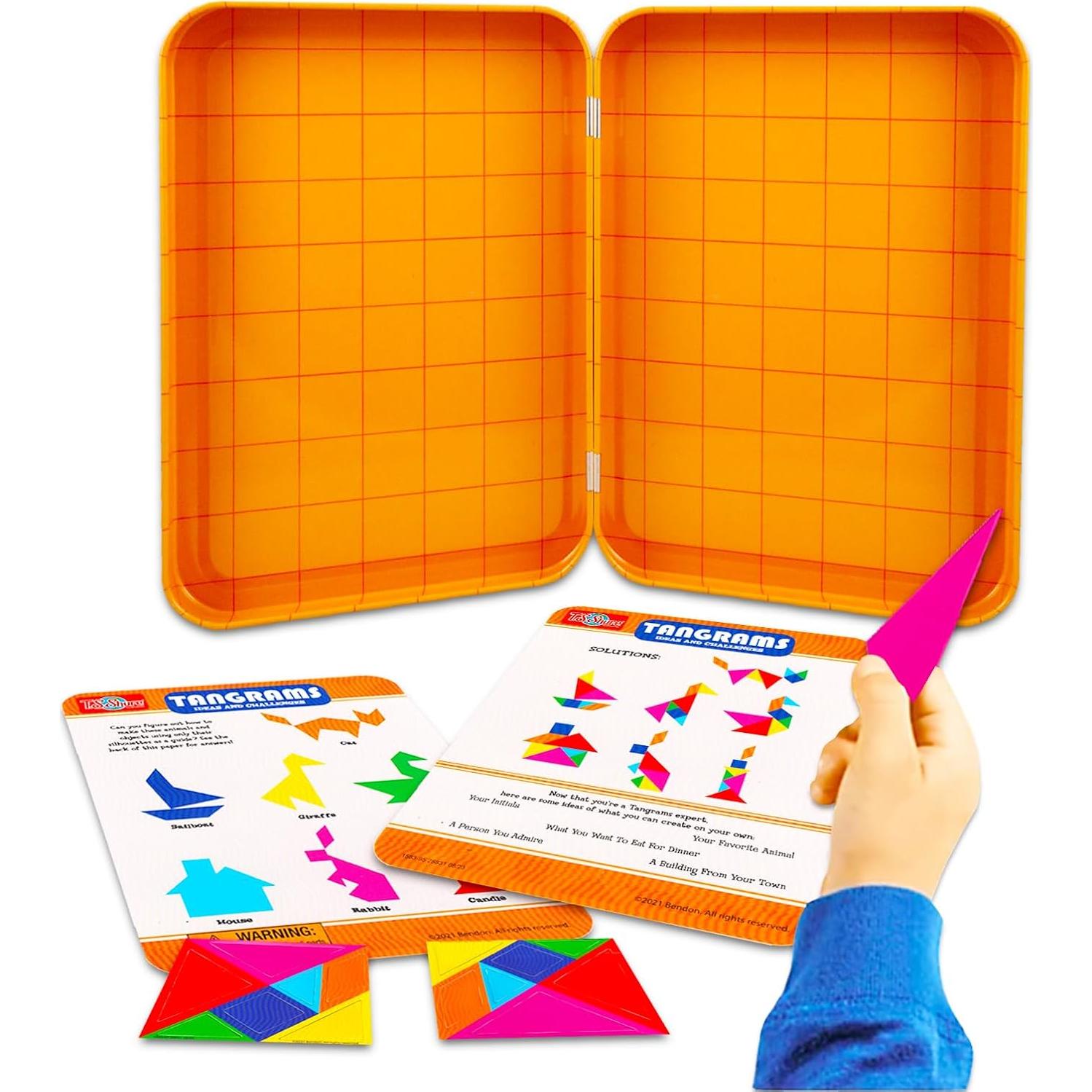 Juego de Viaje Tangram 360 Bendon con Estuche y Stickers