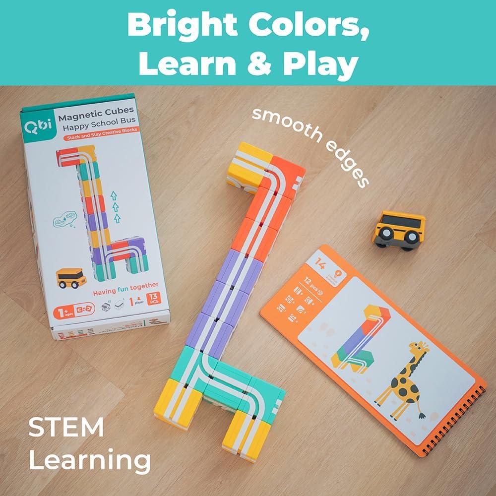 Conjunto de Juguetes QBI STEM 49 Piezas - Coches y Pistas 3D