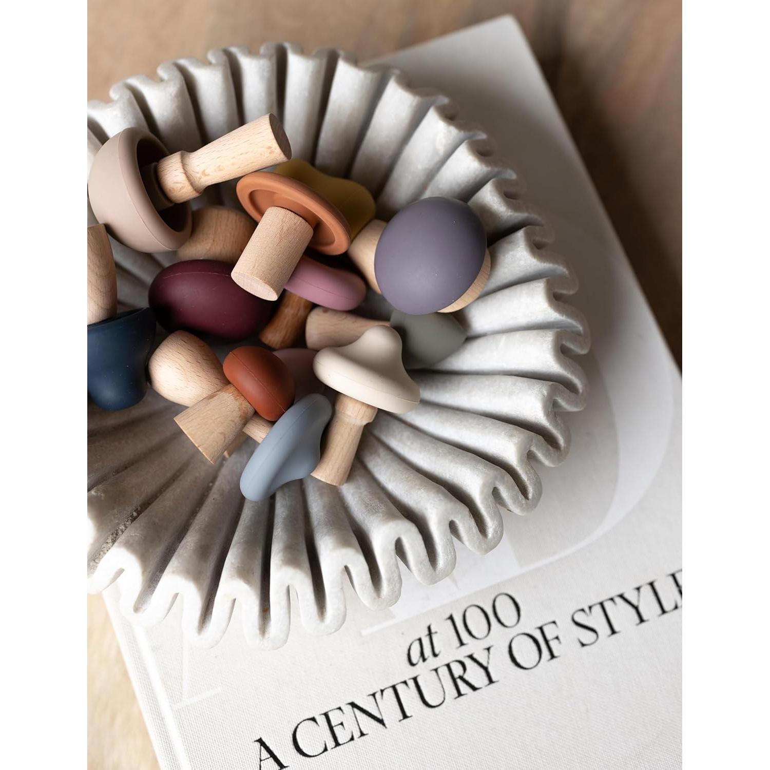 Juego de Juguetes de Champiñón Lytl - Madera y Silicona 0.45 kg