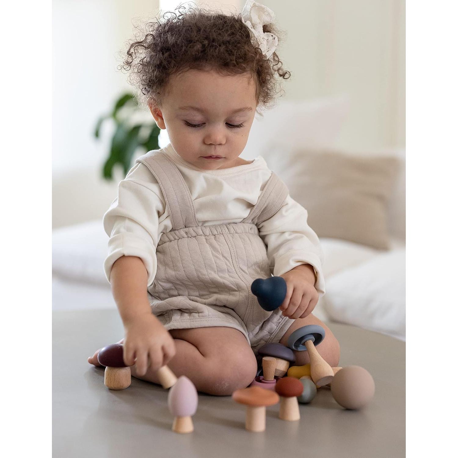 Juego de Juguetes de Champiñón Lytl - Madera y Silicona 0.45 kg