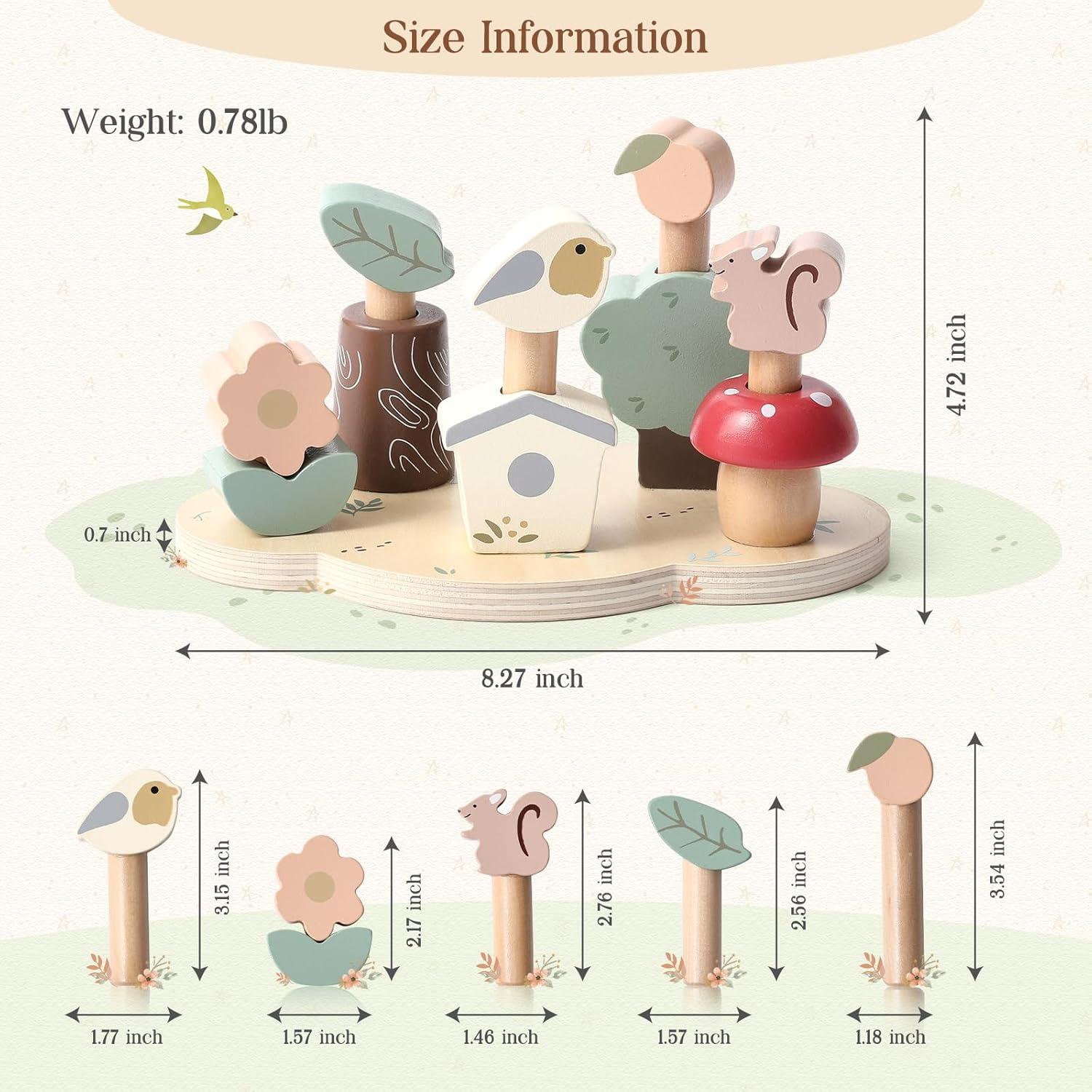 Juguete Pop Up de Clasificación de Colores Etucdose - Madera 422g