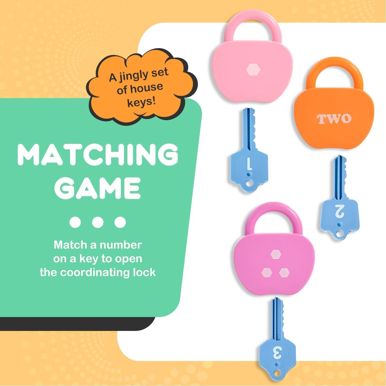 Juguete Educativo GEERAY Cerraduras y Llaves Montessori 10 Piezas