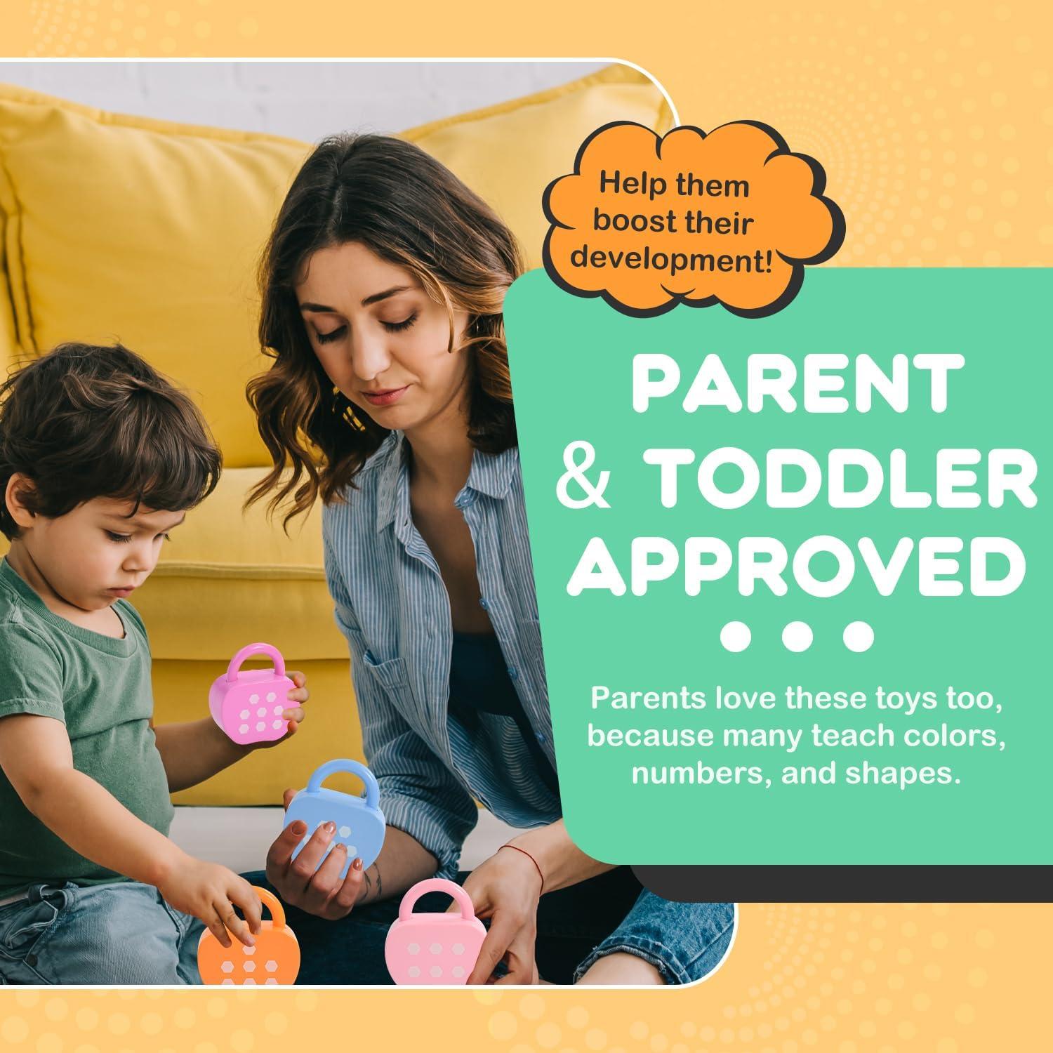 Juguete Educativo GEERAY Cerraduras y Llaves Montessori 10 Piezas