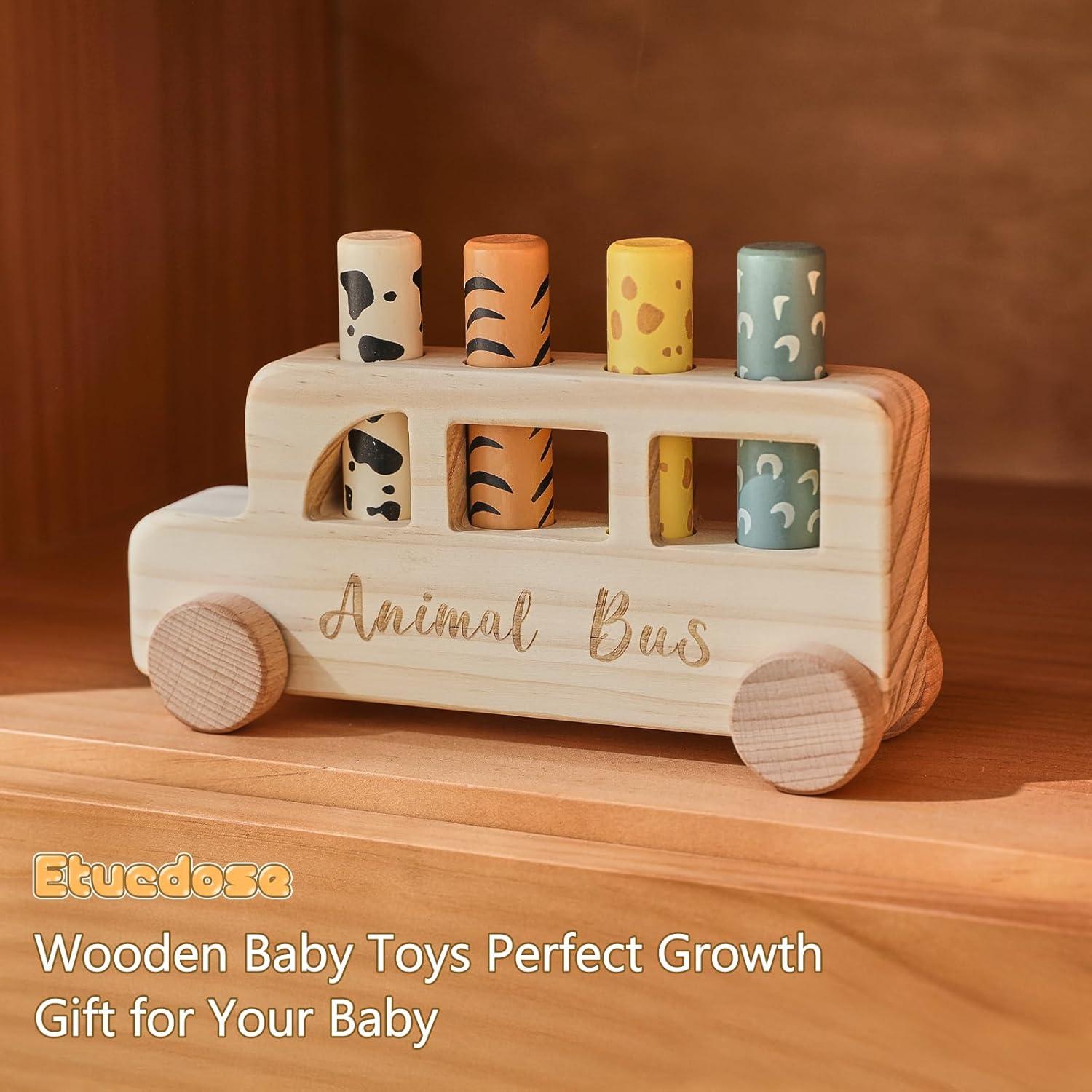 Juguete Pop Up de Madera Etucdose para Bebés 12+ Meses