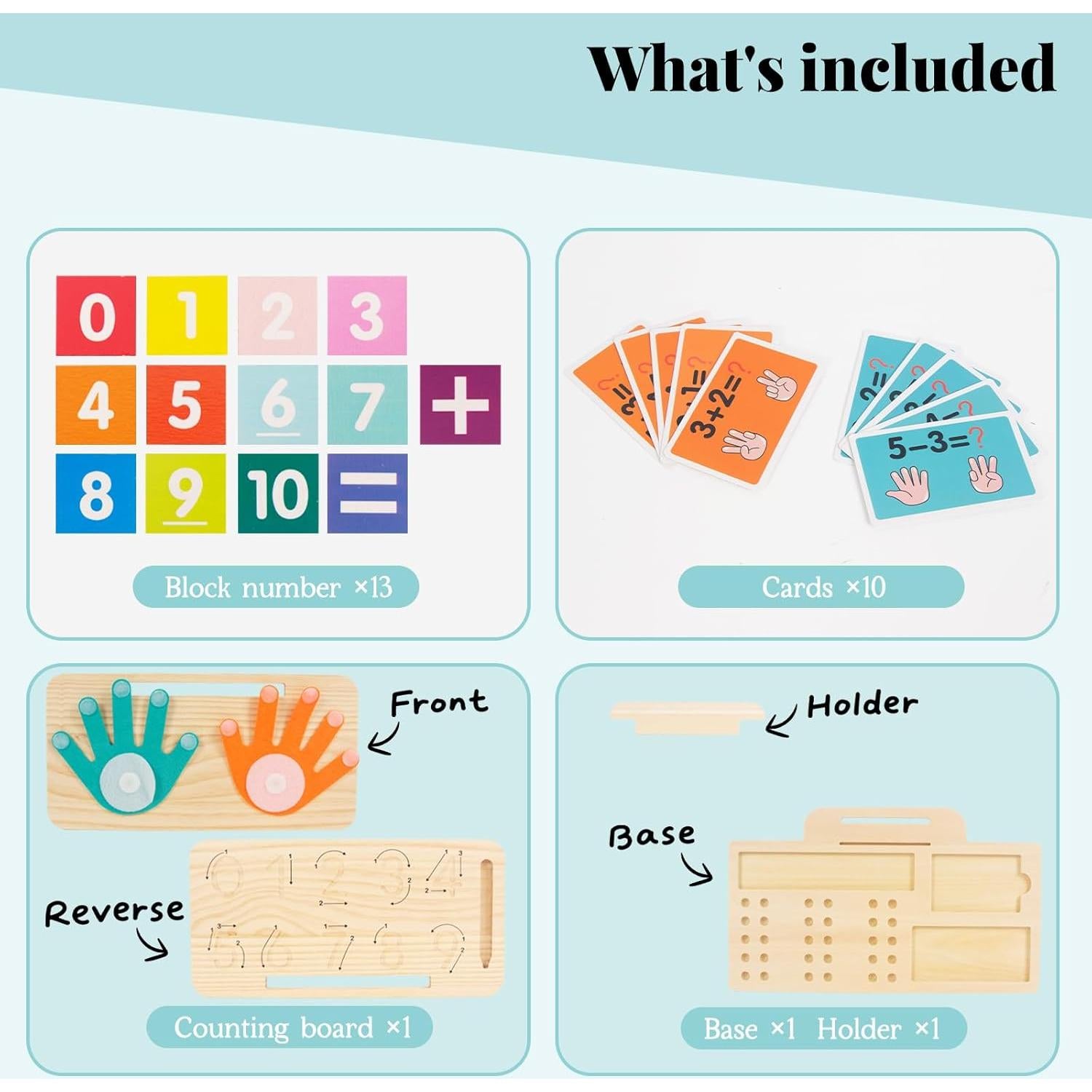 Juguete de Aprendizaje Montessori WOODENFUN 55039-LC Matemáticas