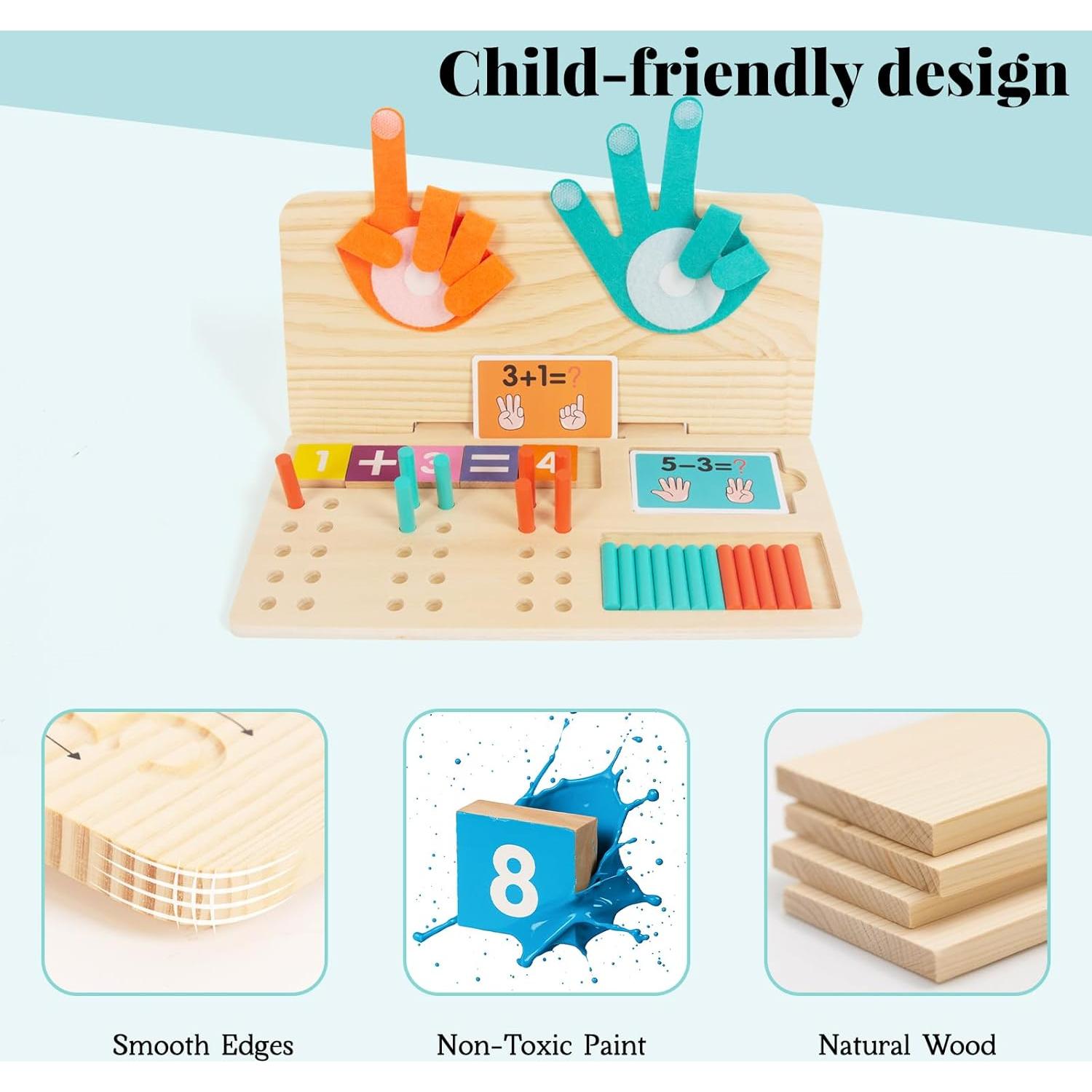 Juguete de Aprendizaje Montessori WOODENFUN 55039-LC Matemáticas