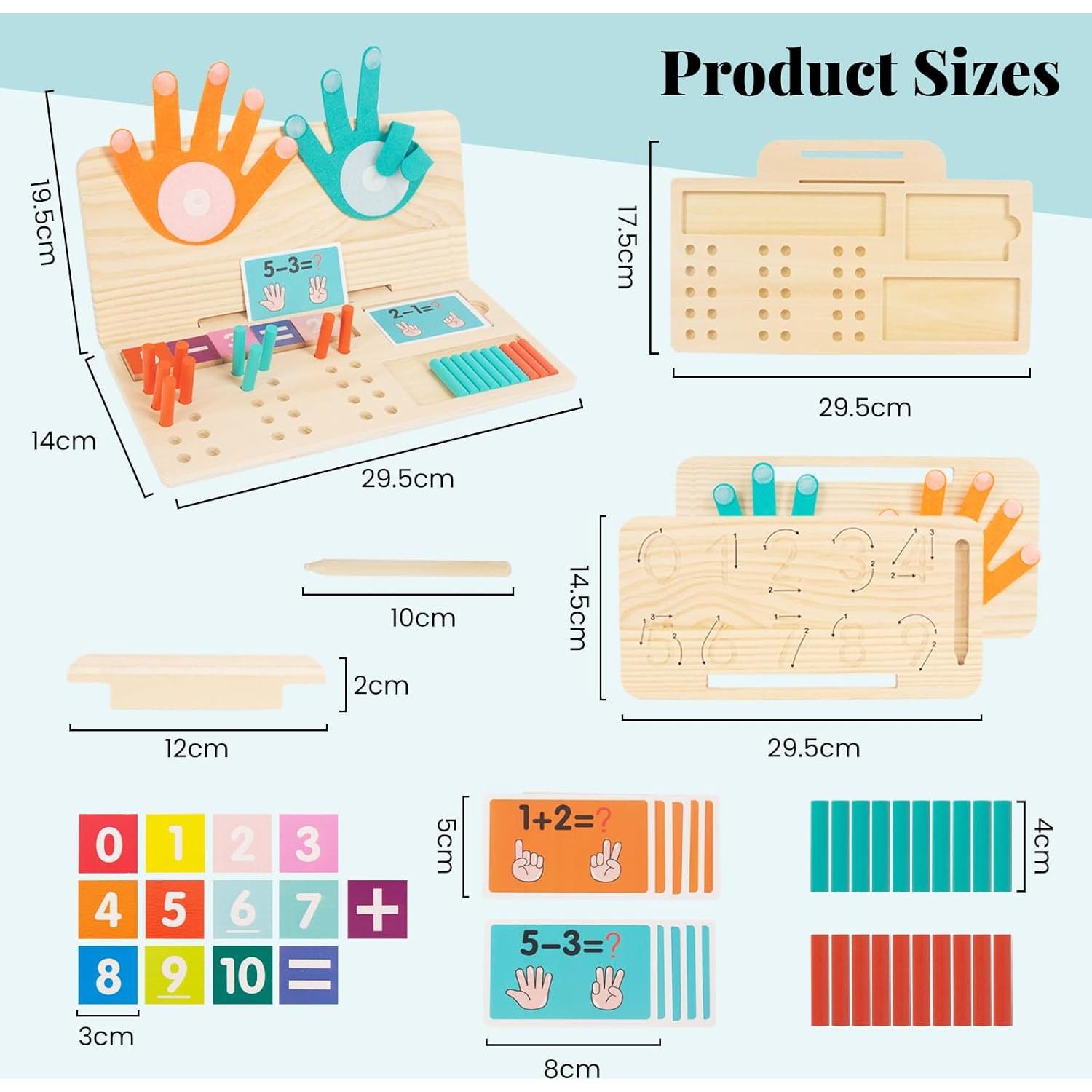 Juguete de Aprendizaje Montessori WOODENFUN 55039-LC Matemáticas