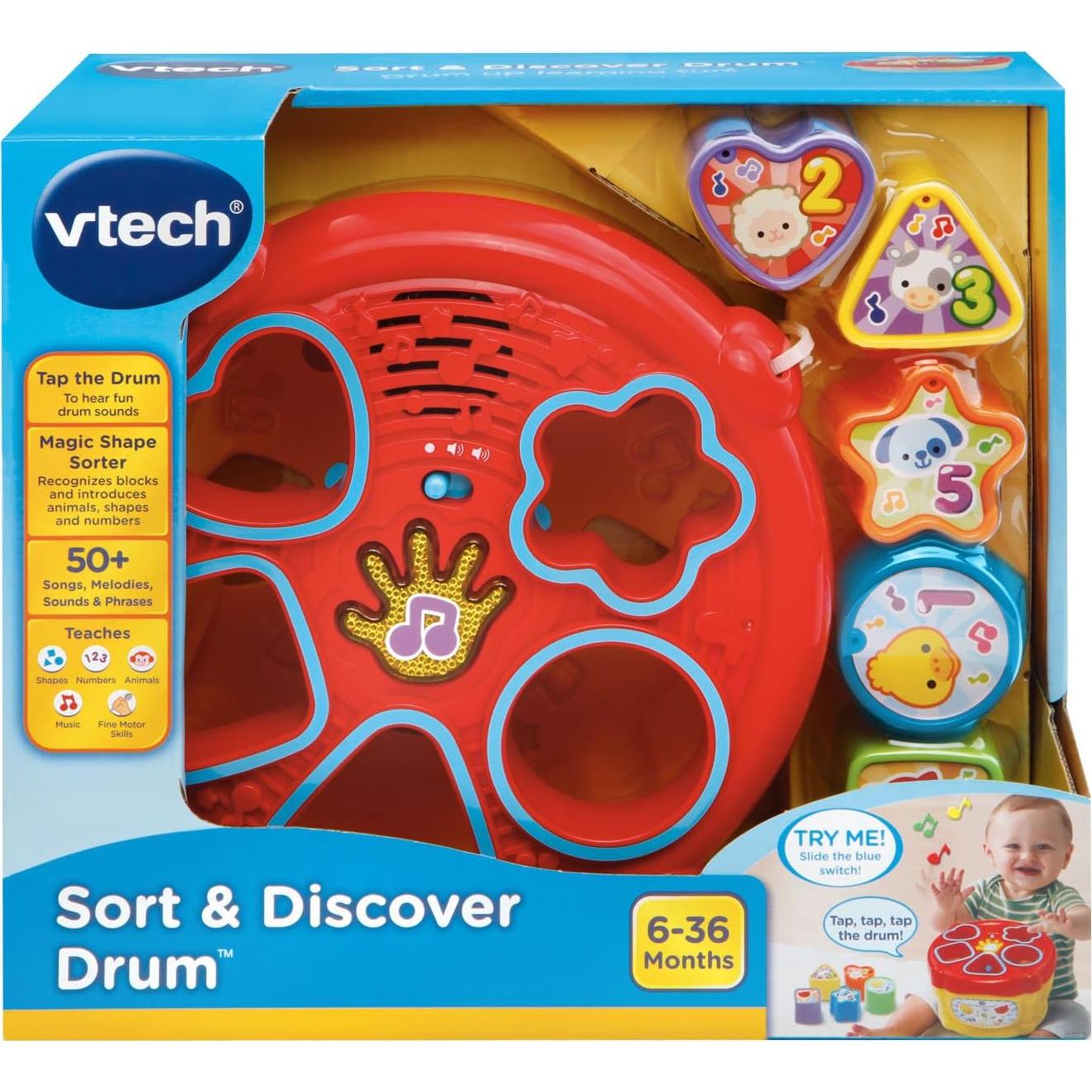 VTech Tambor Clasificador y Descubridor para Bebés 6-36 Meses